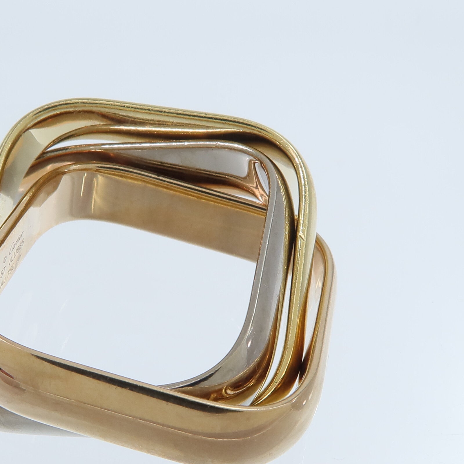 CARTIER 18K玫瑰金/黃金/白金Trinity Cushion-Shaped Ring Large戒指