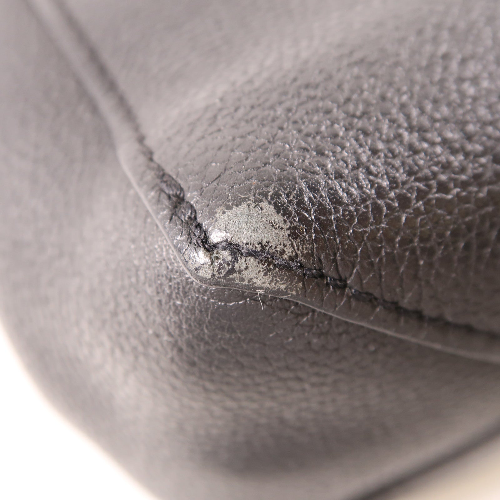 LOUIS VUITTON 牛皮皮革Lockme II BB銀扣鏈帶手挽肩背兩用袋黑色