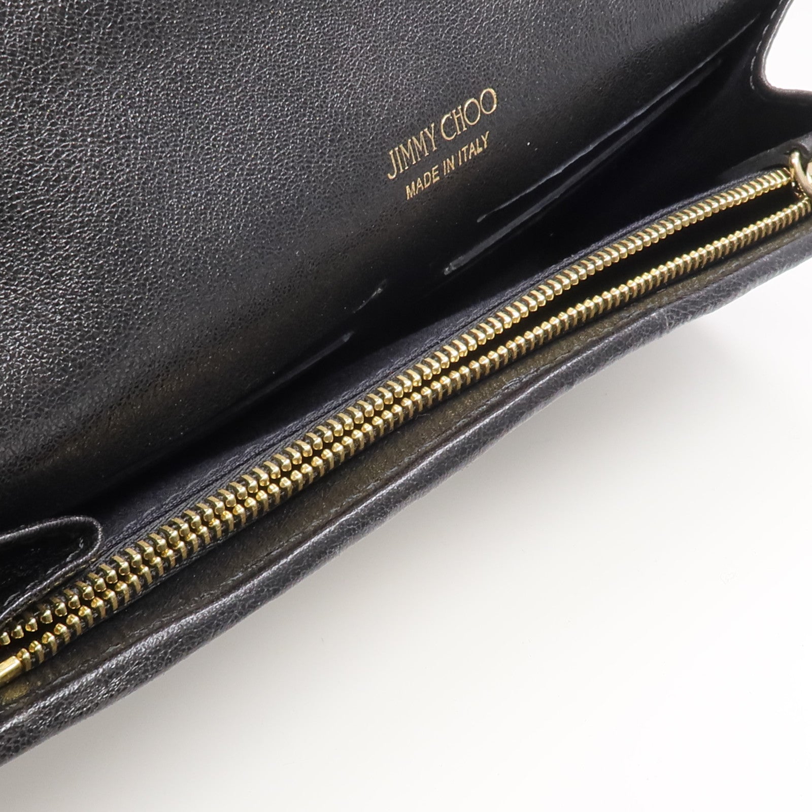 JIMMY CHOO 牛皮皮革Shoulder Bag金扣鏈帶肩背袋