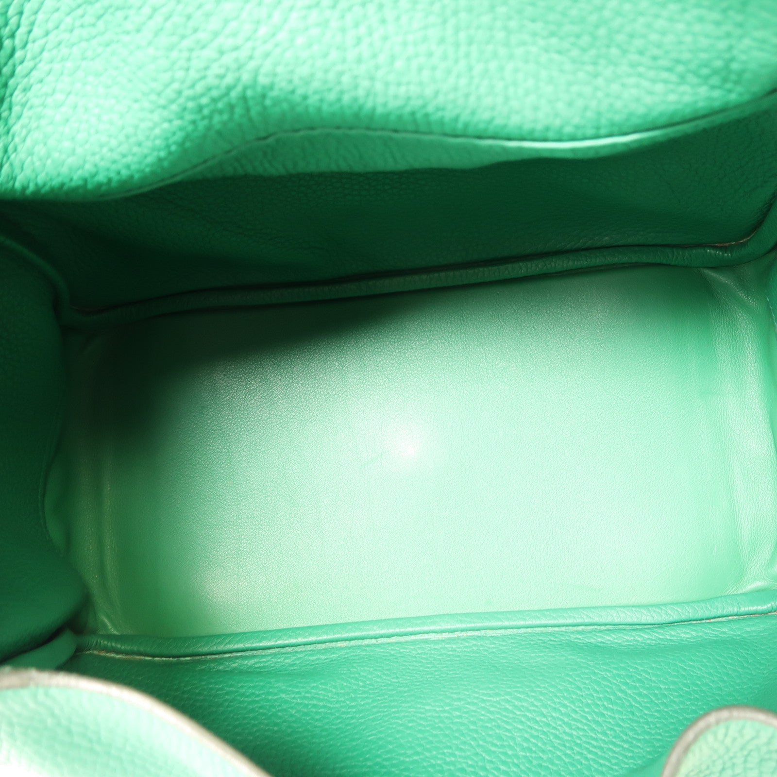 HERMES Clemence皮革Lindy 30銀扣手挽肩背兩用袋Vert Vertigo綠色