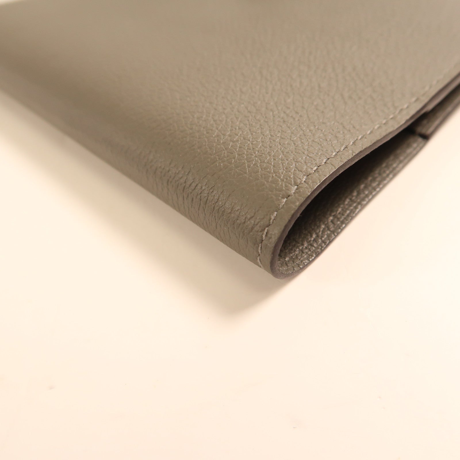 HERMES 【激減優惠】Evercolor皮革R.M.S Passport Holder護照套Gris Meyer