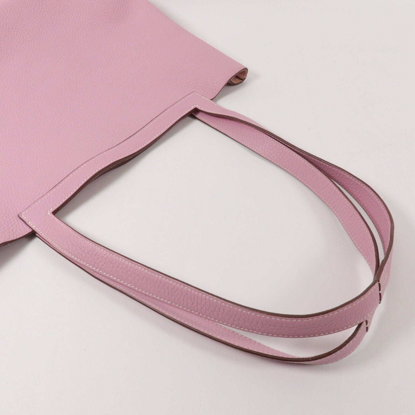 HERMES Clemence皮革Cabasellier 31肩背袋Mauve Sylvestre