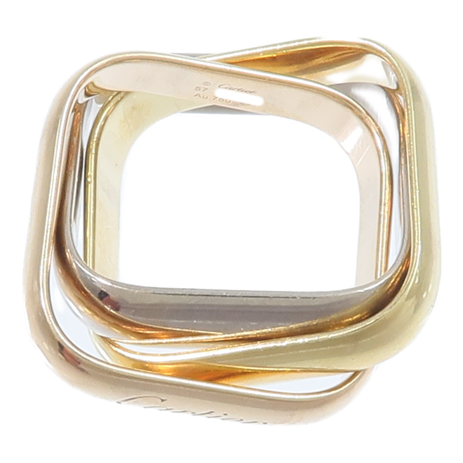 CARTIER 18K玫瑰金/黃金/白金Trinity Cushion-Shaped Ring Large戒指