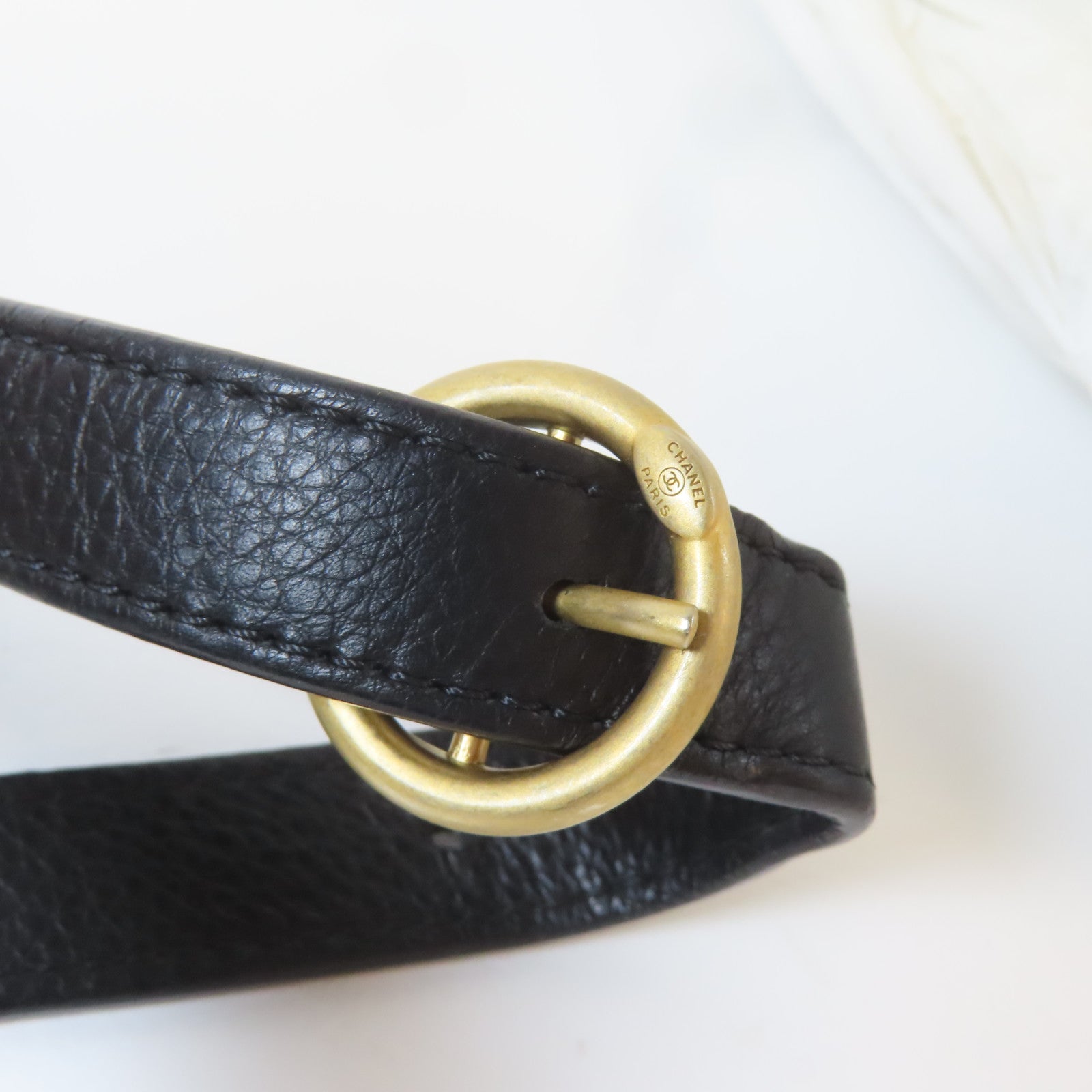 CHANEL 【激減優惠】菱格牛皮皮革2way Shoulder Bag金扣鏈帶手挽肩背兩用袋黑色