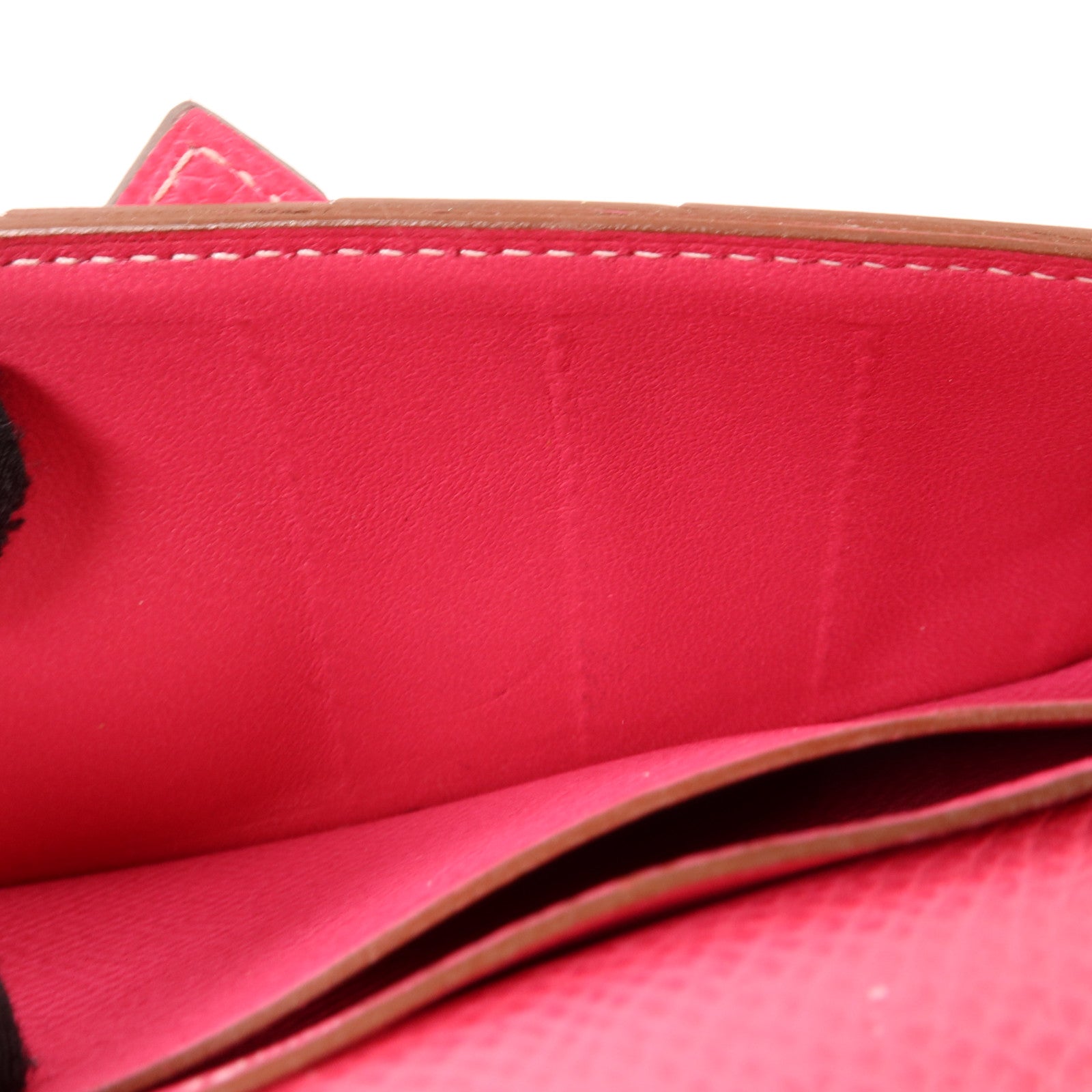 HERMES Epsom皮革Bearn W Snap長錢包Tosca/Rose Tyrien