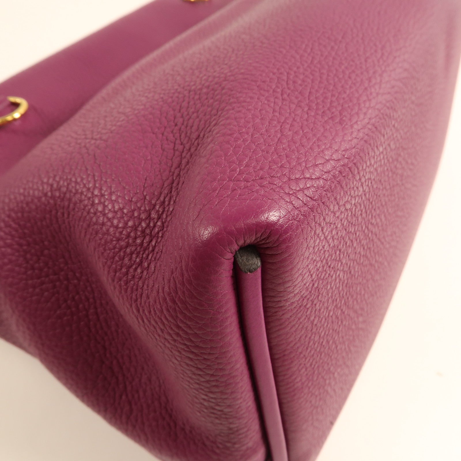 HERMES Clemence皮革24/24 29CM金扣手挽肩背兩用袋Anemone海葵紫色