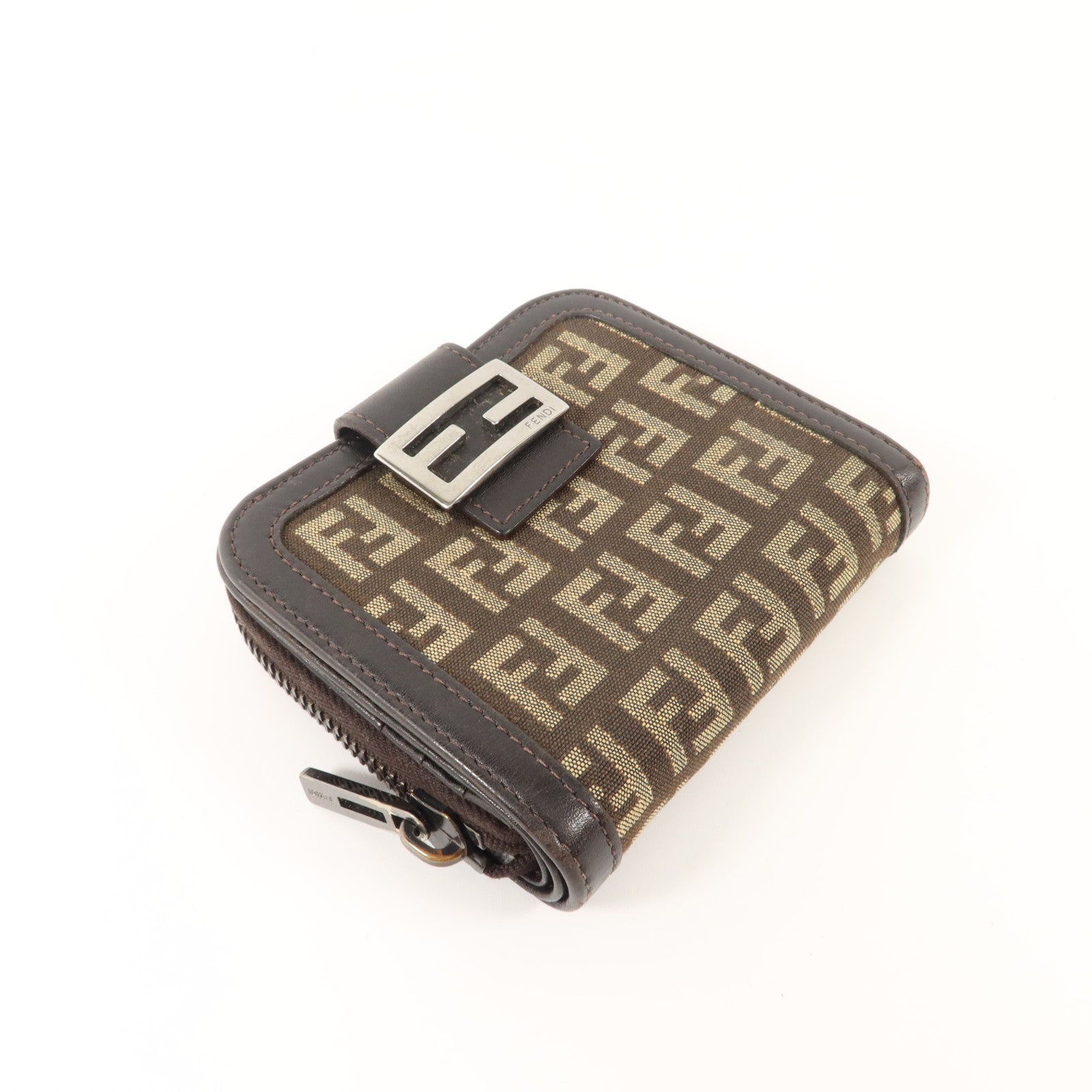 FENDI 帆布Bifold Wallet銀扣錢包