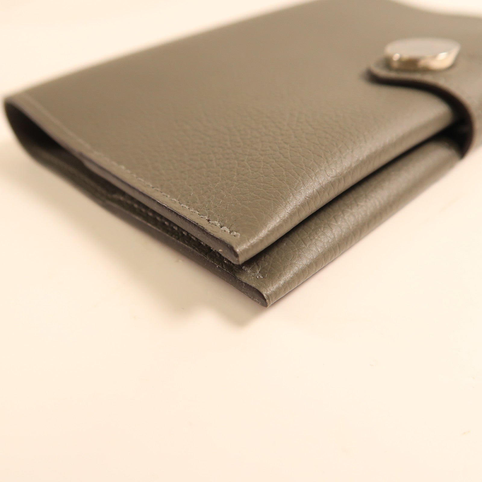 HERMES 【激減優惠】Evercolor皮革R.M.S Passport Holder護照套Gris Meyer