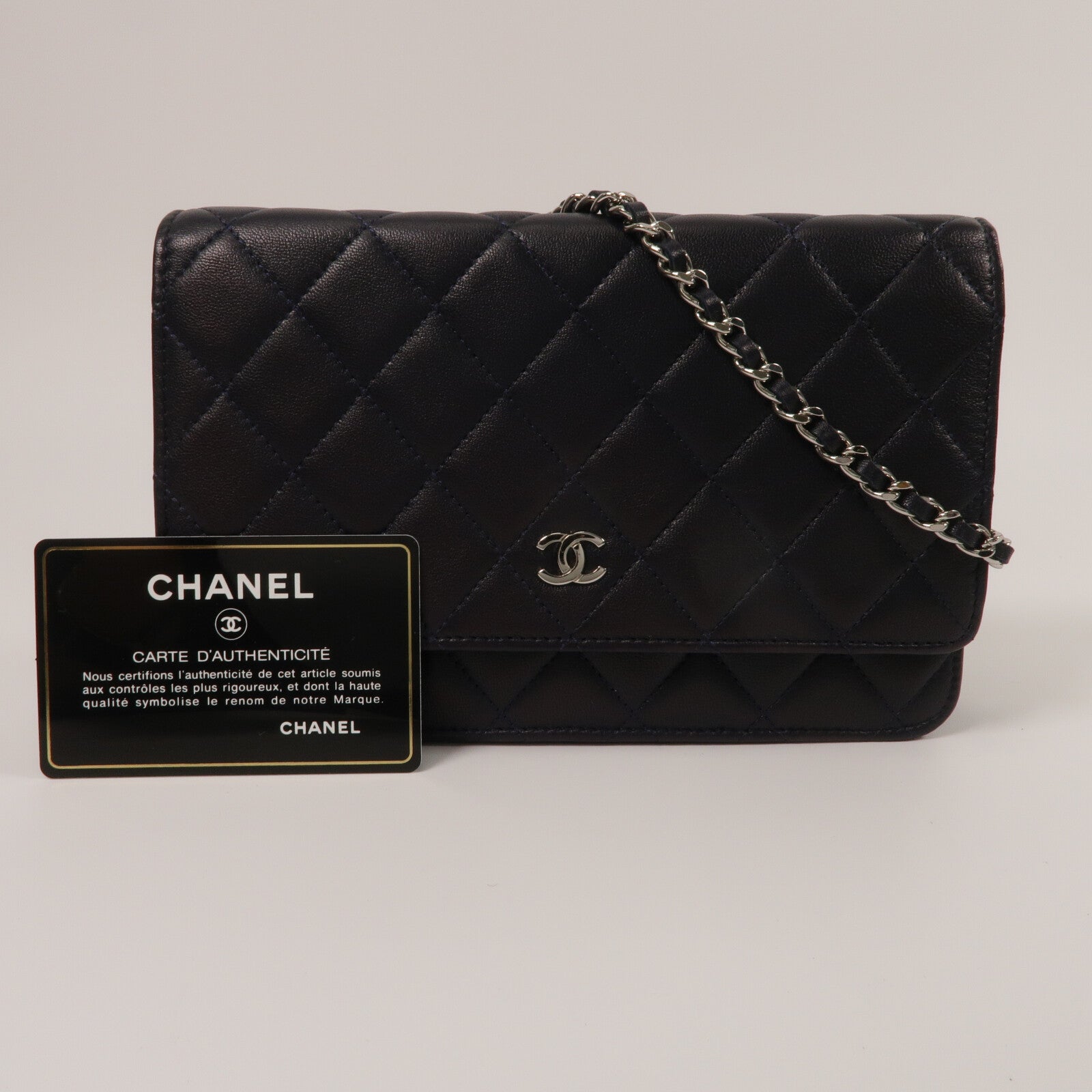 CHANEL 羊皮皮革WOC Wallet On Chain鏈帶肩背袋
