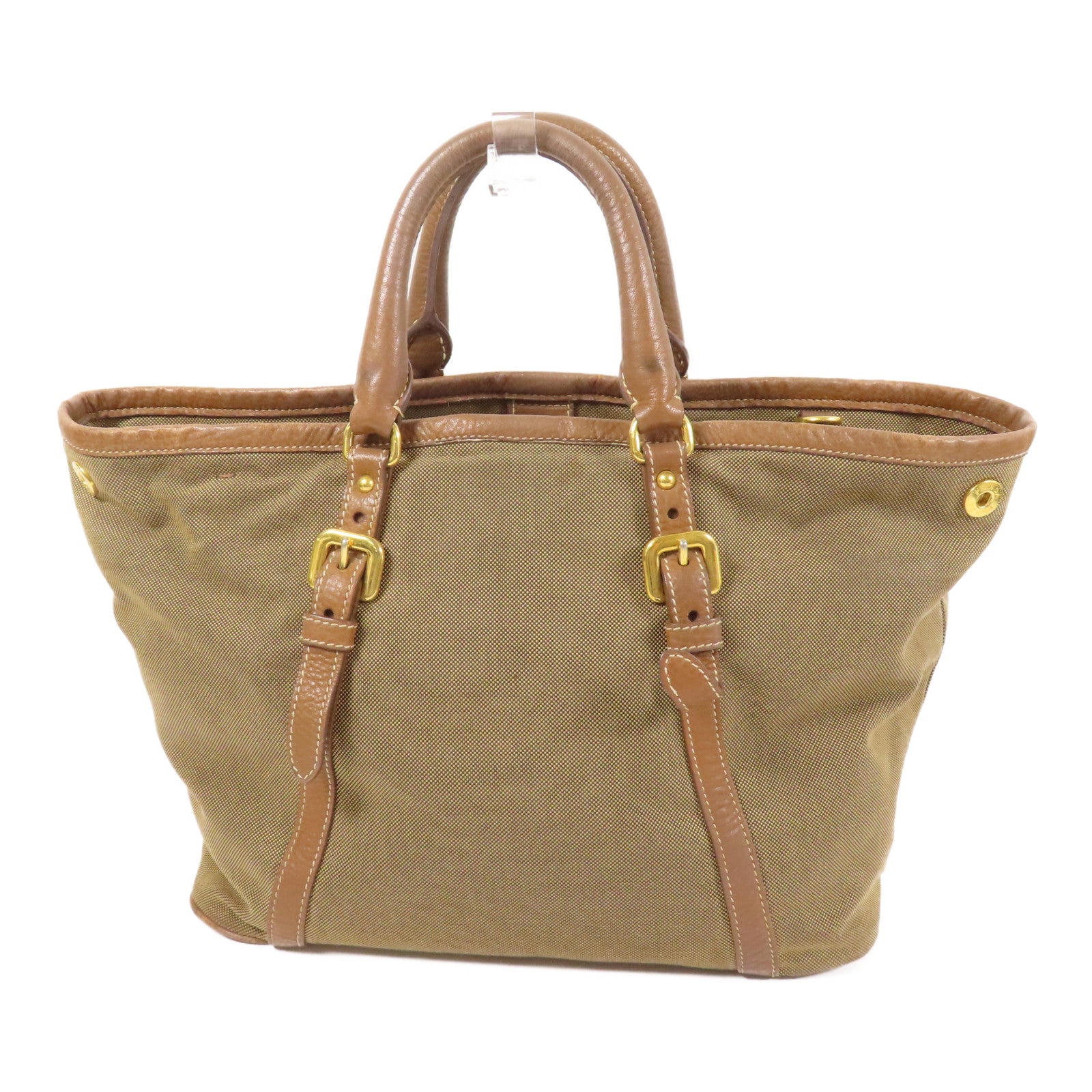 PRADA 帆布2 Way Shoulder金扣手挽肩背兩用袋