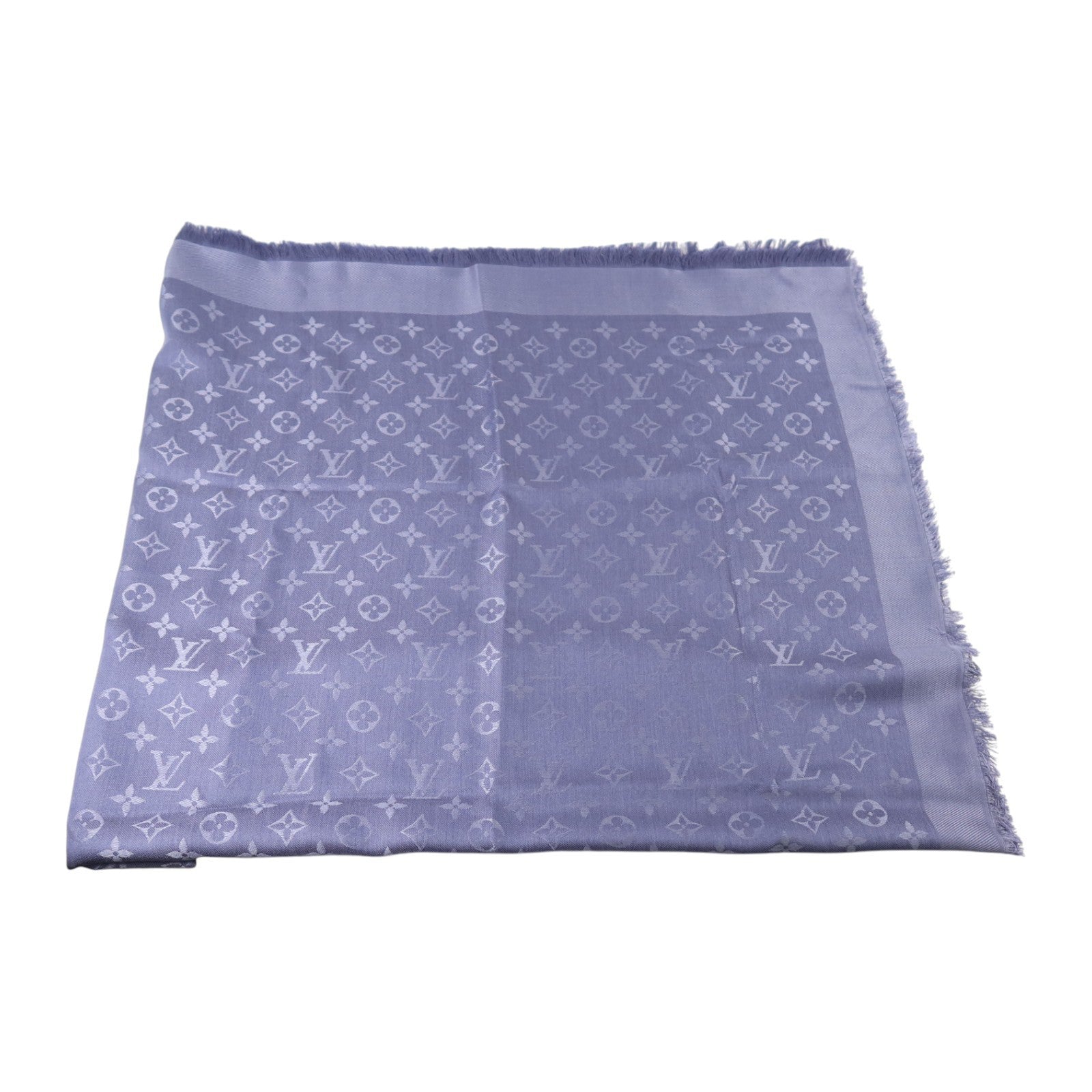 LOUIS VUITTON 絲質/羊毛Monogram Scarf 142.5x142.5絲巾