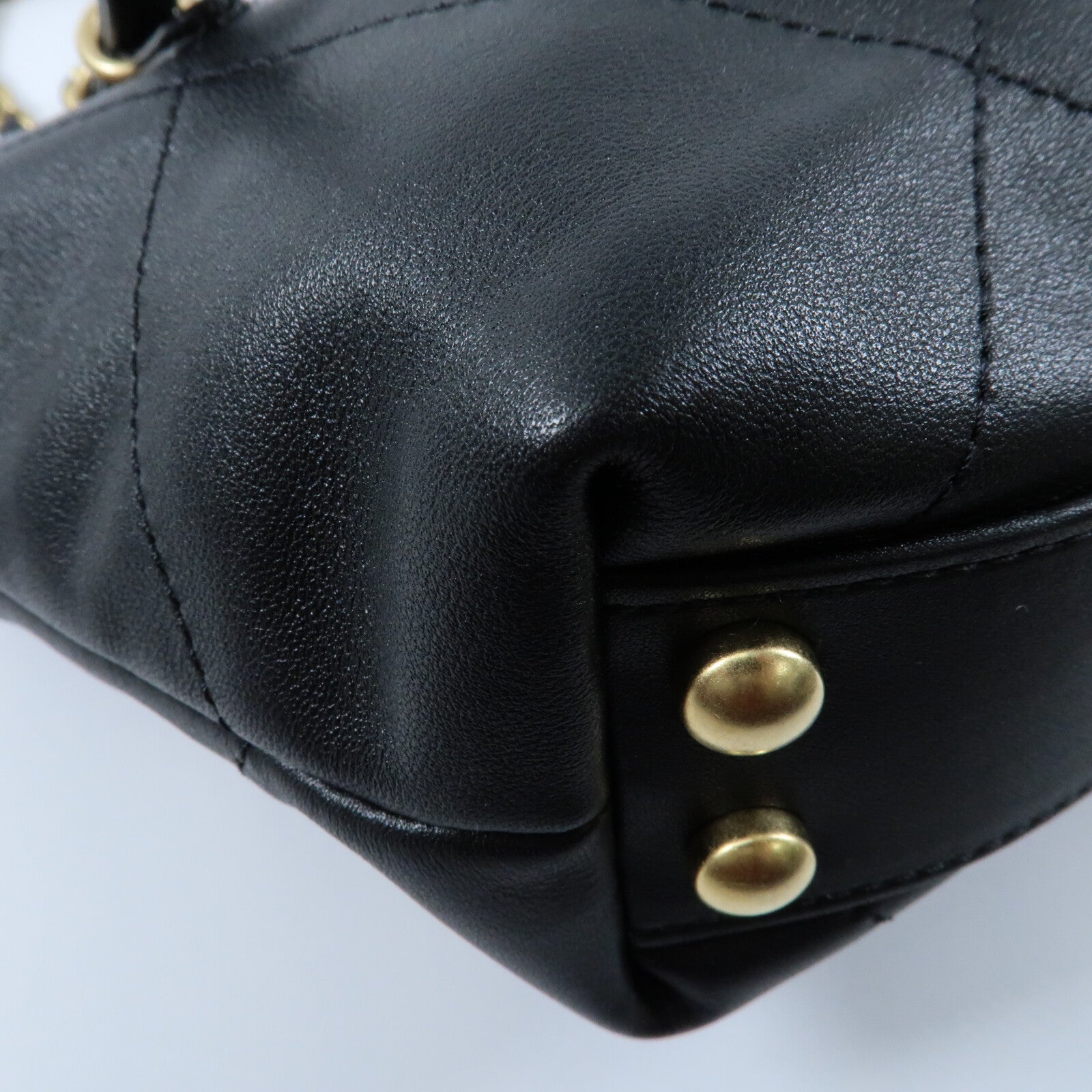 CHANEL 【激減優惠】牛皮皮革Small Chain Tote金扣鏈帶手挽袋