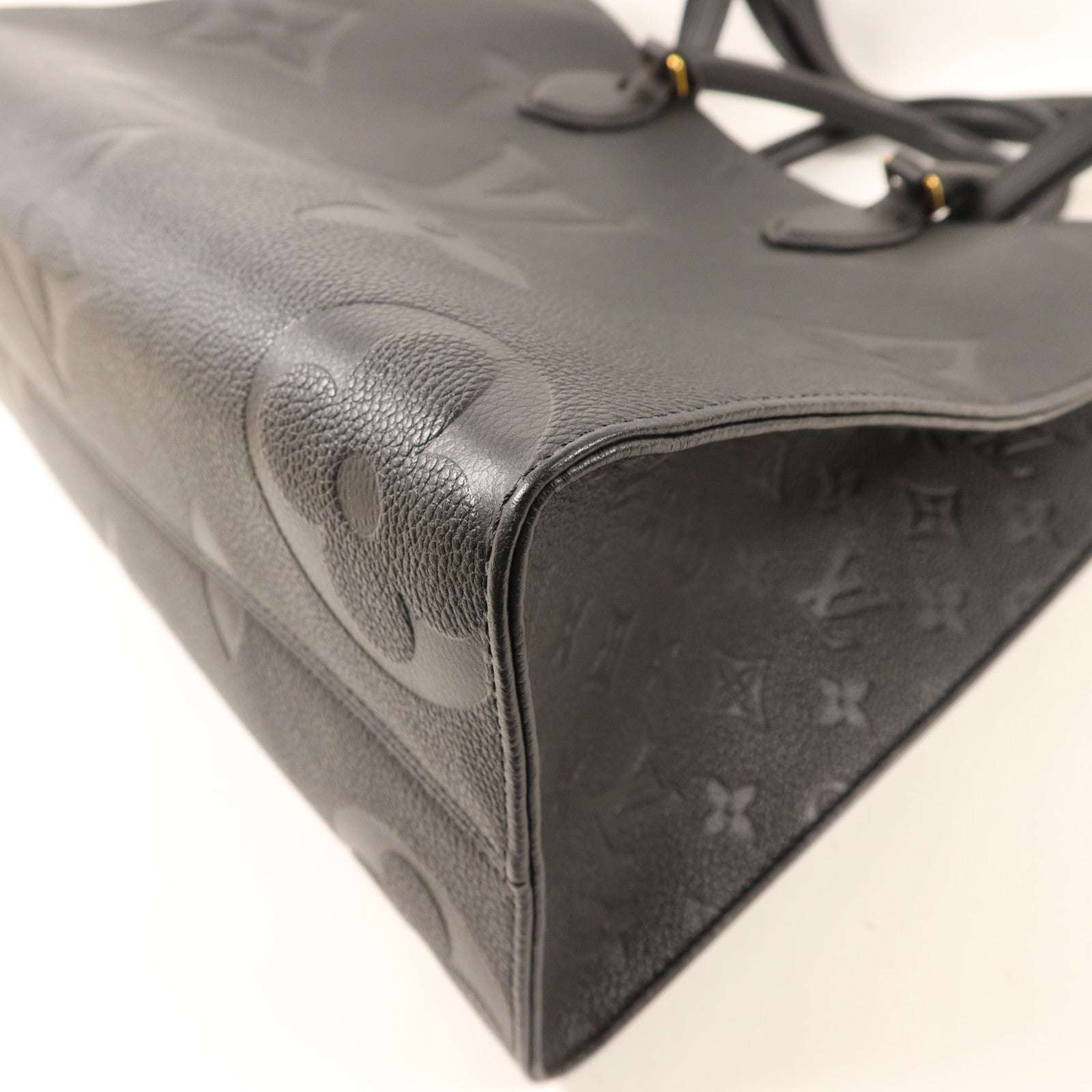 LOUIS VUITTON Monogram Empreinte On The Go MM金扣手挽肩背兩用袋