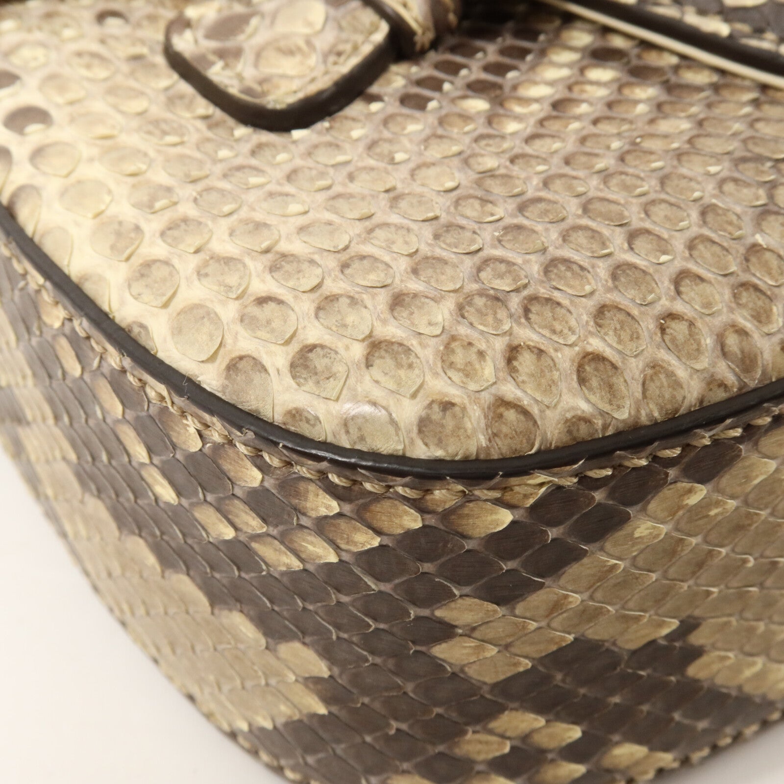 GUCCI 蛇皮皮革Lady Web Small手挽肩背兩用袋