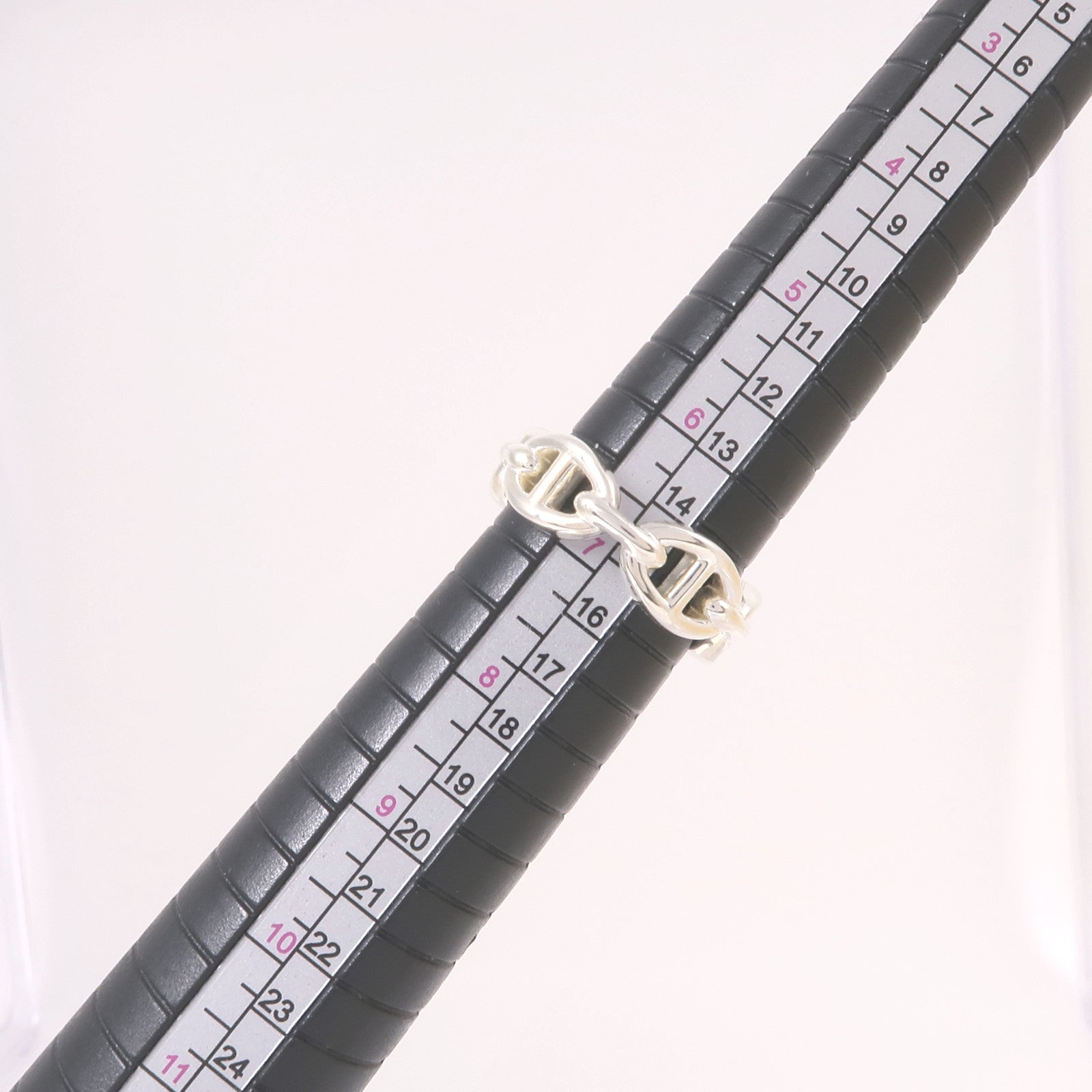 HERMES 925純銀Chaine d'ancre Enchainee Ring戒指Hermes#54/US#6.75