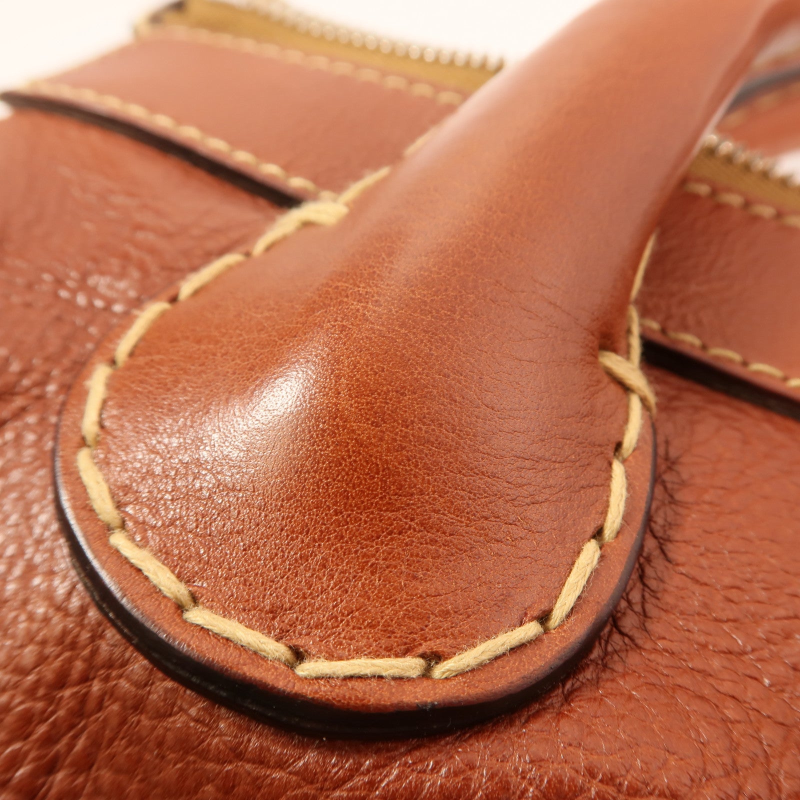 Chloe 牛皮皮革Hand Bag銀扣手挽袋