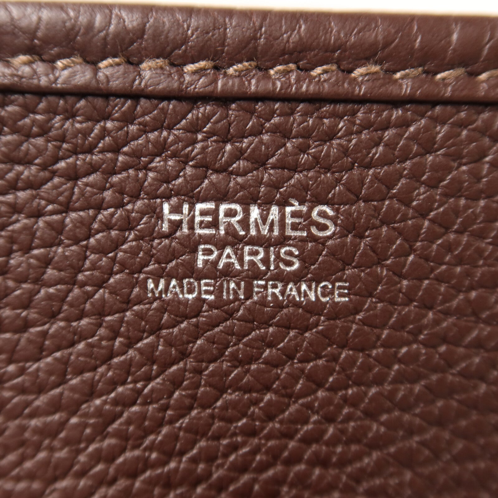 HERMES Clemence皮革Evelyne PM肩背袋Rouge Sellier