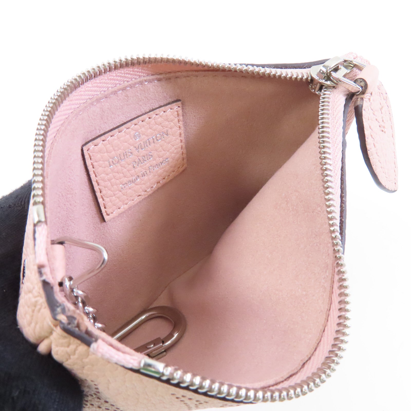 LOUIS VUITTON Mahina Key & Coin Case銀扣零錢包粉紅色
