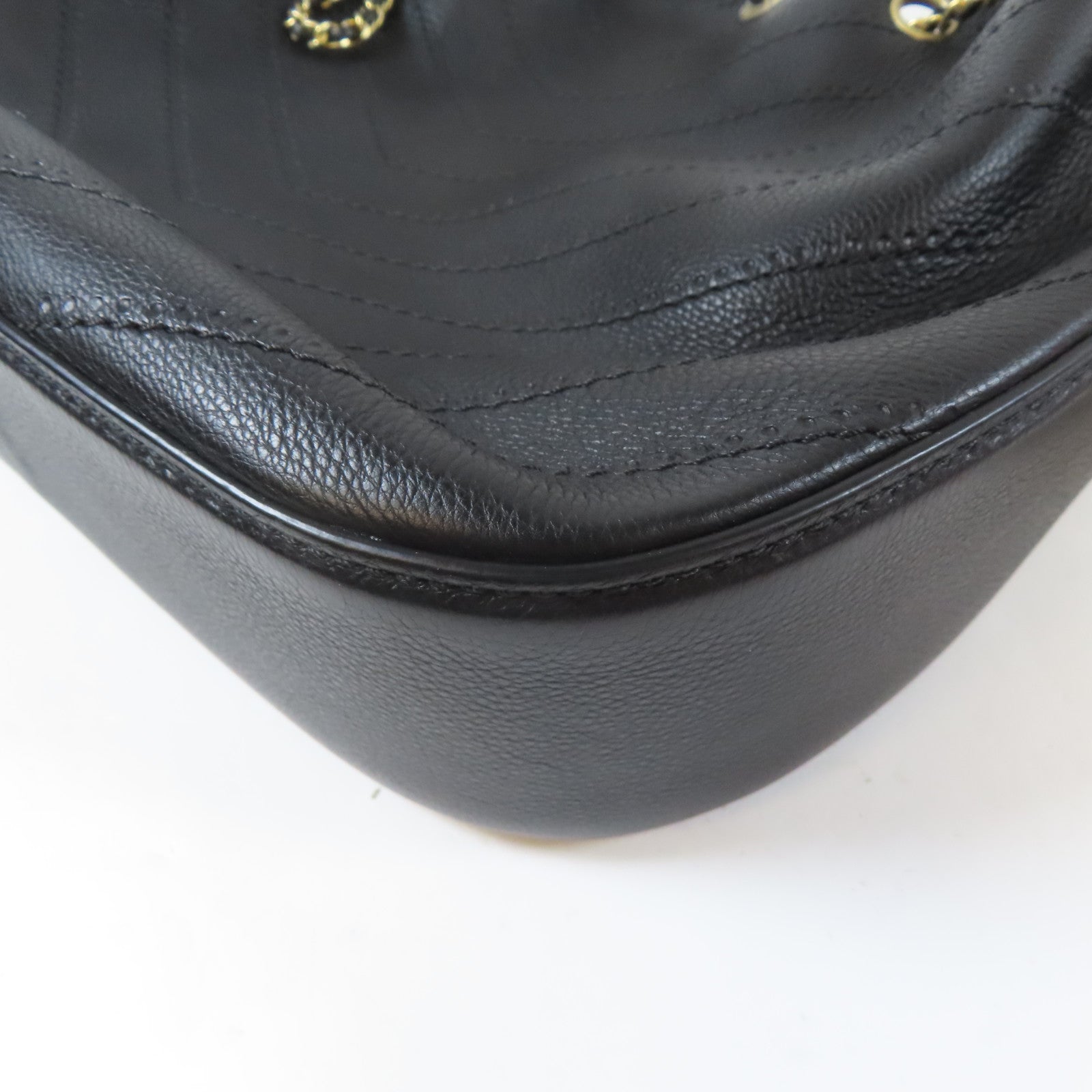 CHANEL 【激減優惠】菱格牛皮皮革2way Shoulder Bag金扣鏈帶手挽肩背兩用袋黑色