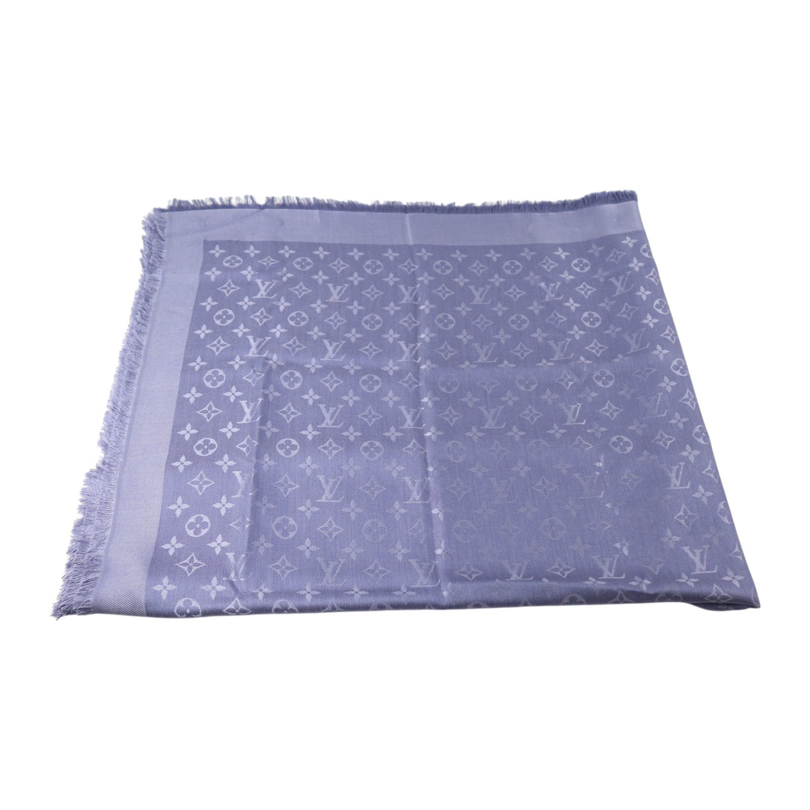 LOUIS VUITTON 絲質/羊毛Monogram Scarf 142.5x142.5絲巾