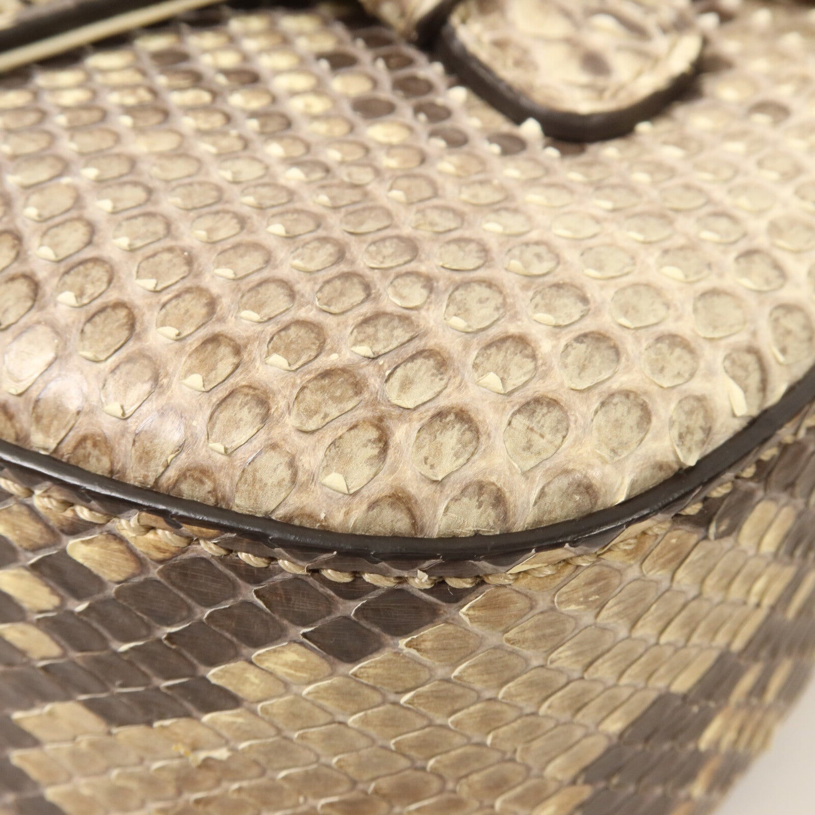 GUCCI 蛇皮皮革Lady Web Small手挽肩背兩用袋