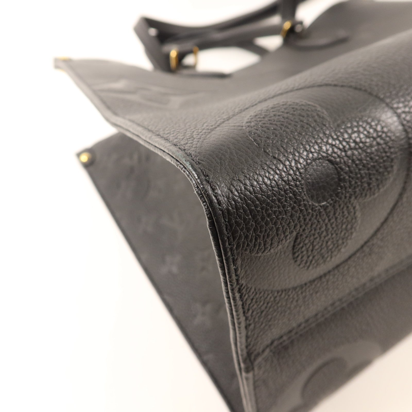 LOUIS VUITTON Monogram Empreinte On The Go MM金扣手挽肩背兩用袋
