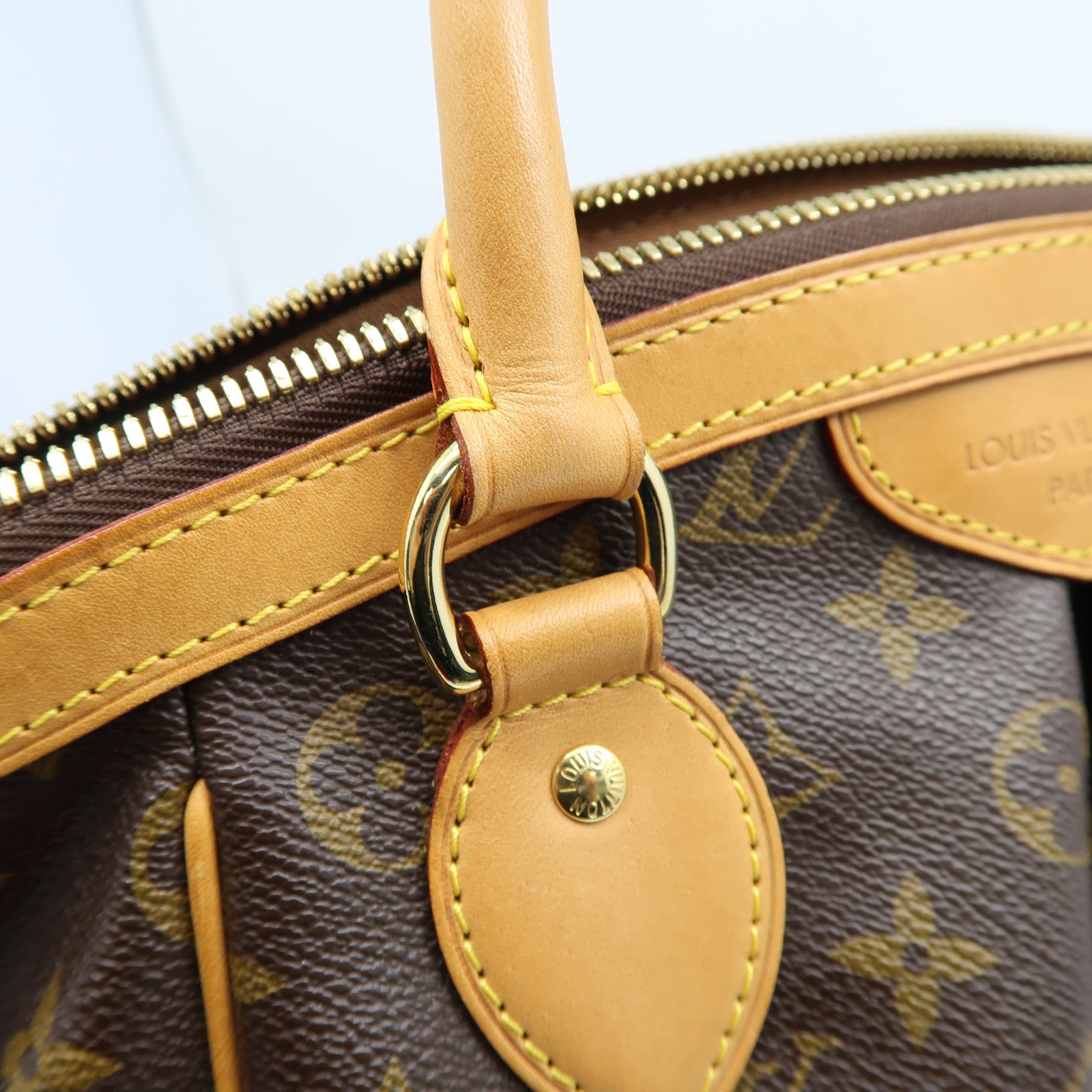 LOUIS VUITTON Monogram Tivoli PM金扣手挽袋啡色