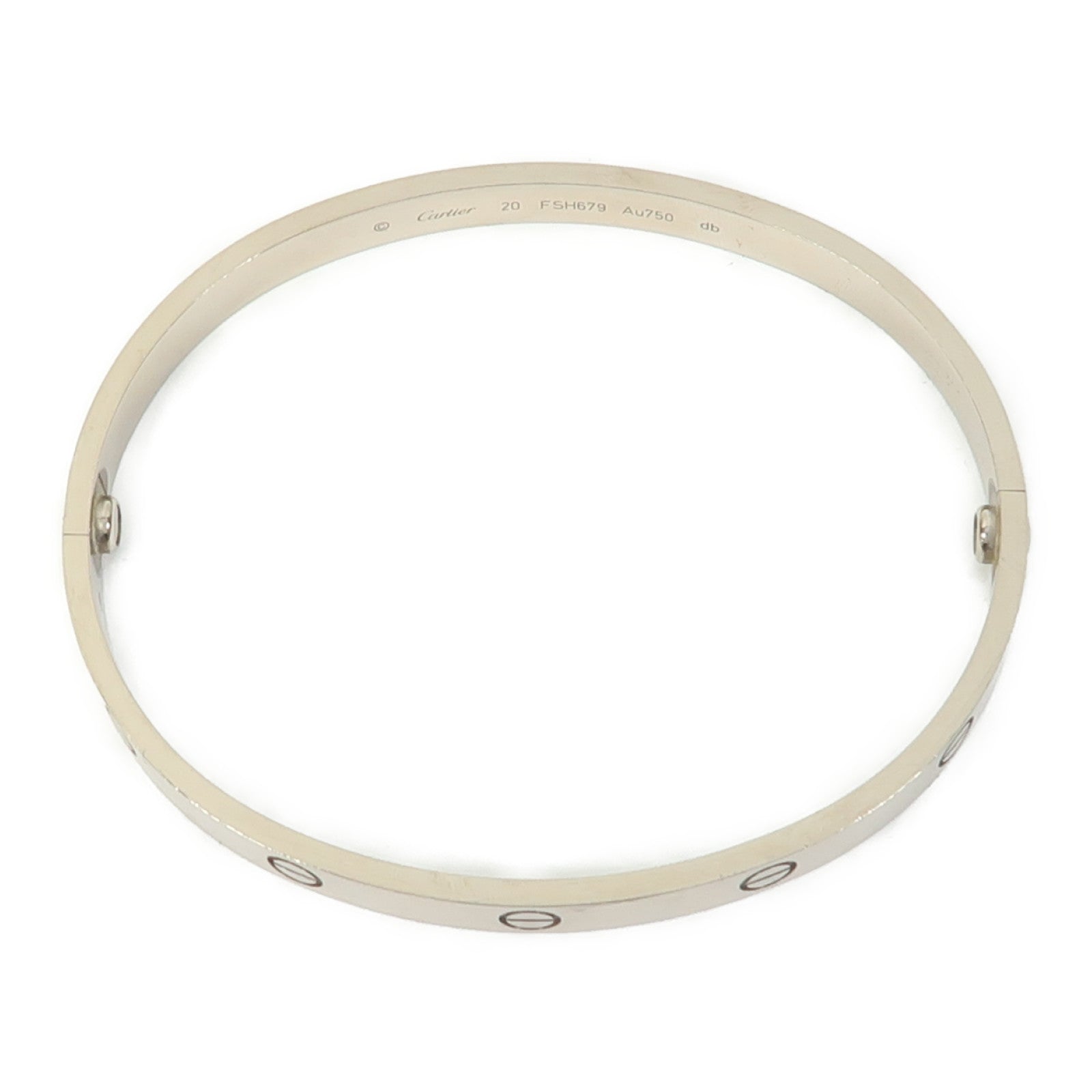 CARTIER 18K白金Love Bracelet手鐲Cartier#20