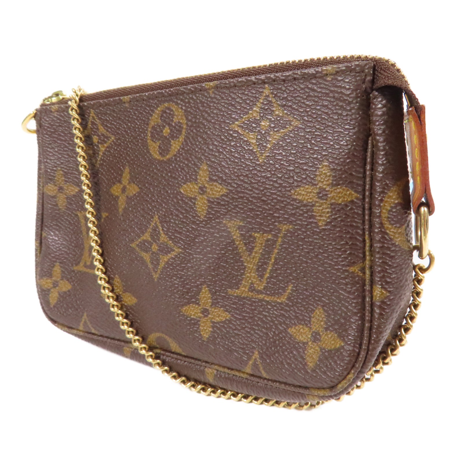 LOUIS VUITTON LV GHW Mini Pochette Accessoires Handbag M58009 Monogram Brown
