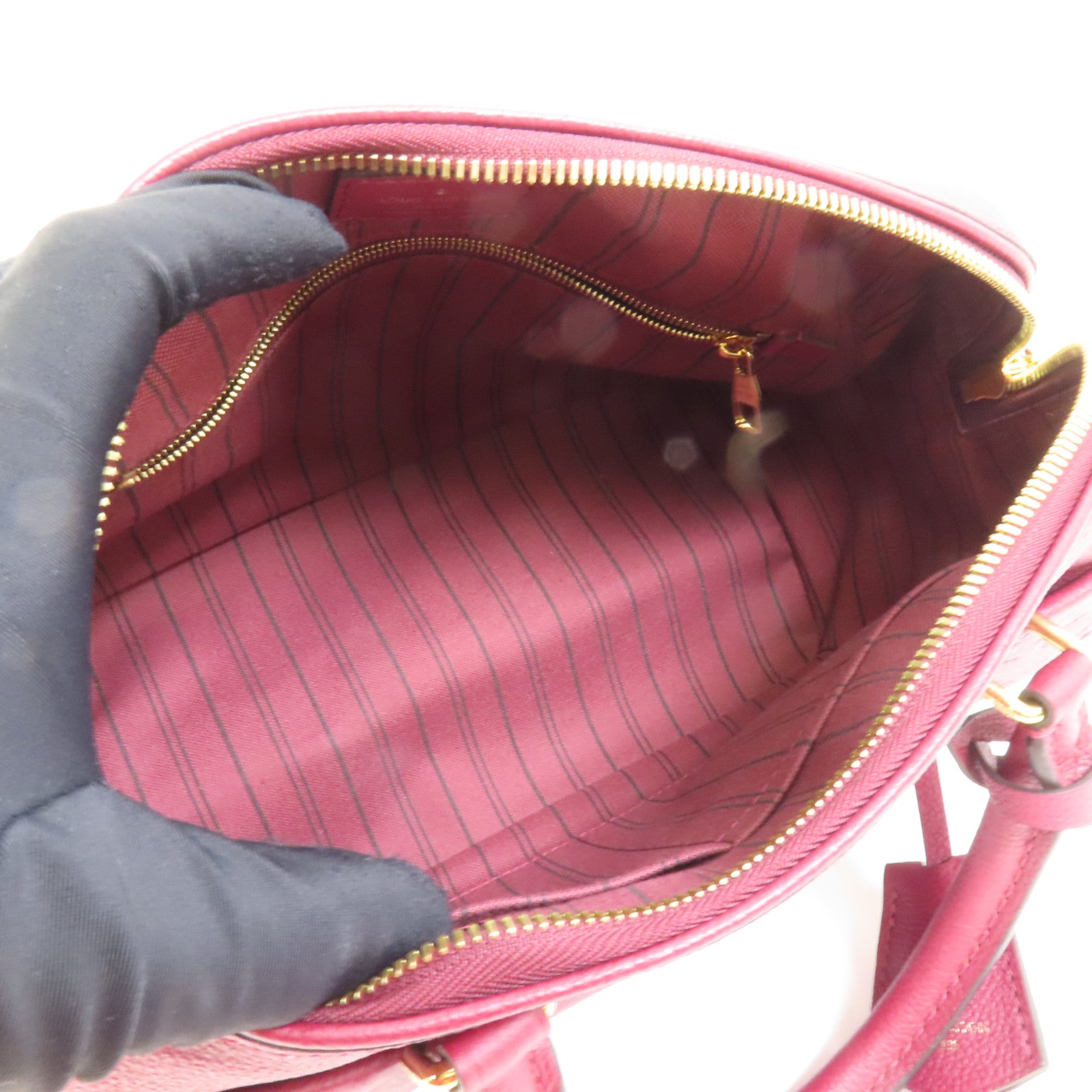 LOUIS VUITTON 【激減優惠】Monogram Empreinte Speedy Bandouliere 25金扣手挽肩背兩用袋