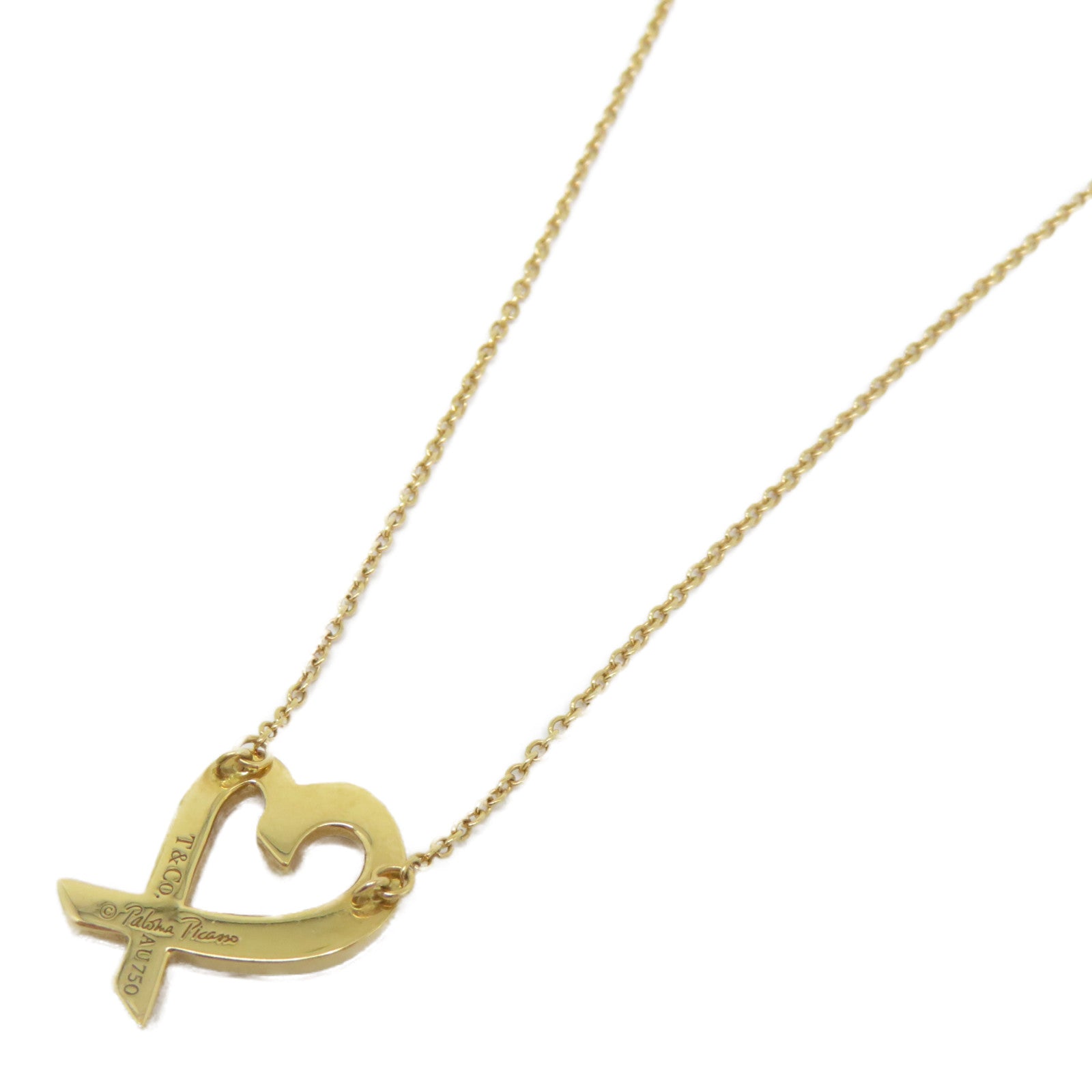 TIFFANY＆CO 18K黃金Loving Heart Necklace項鍊