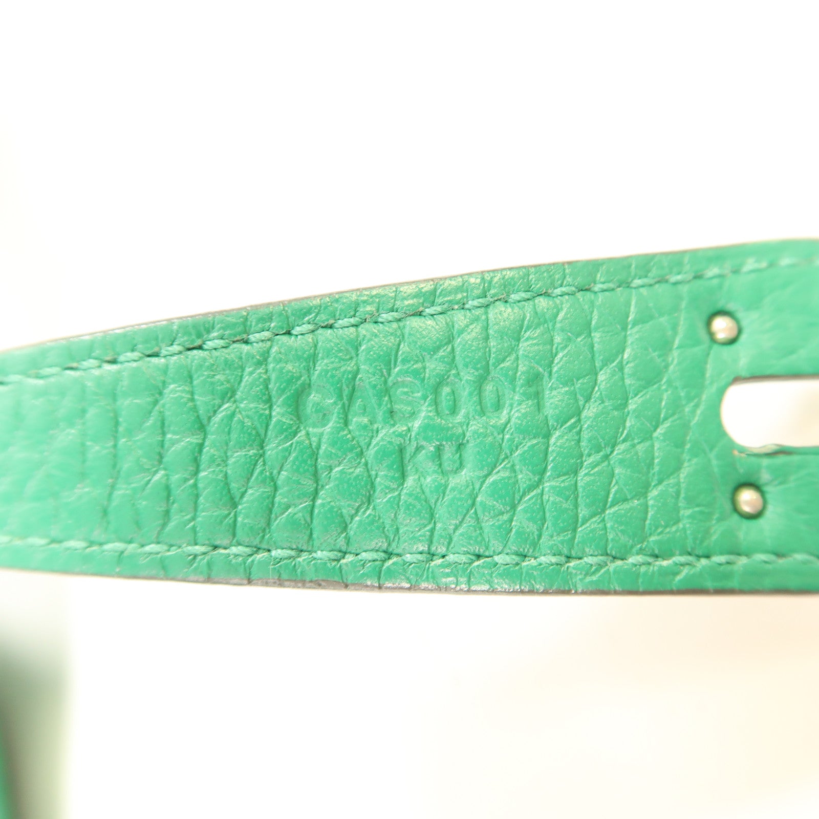 HERMES Clemence皮革Lindy 30銀扣手挽肩背兩用袋Vert Vertigo綠色