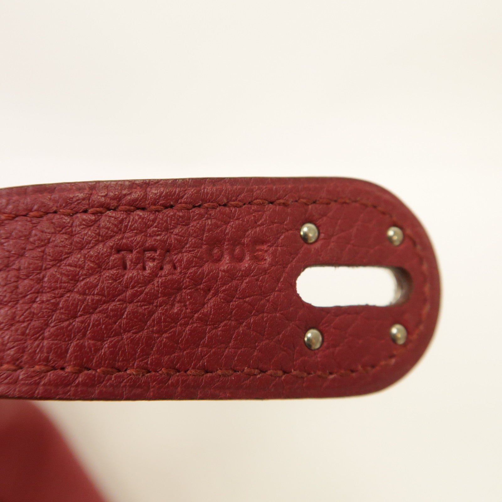 HERMES Clemence皮革Lindy 34銀扣手挽肩背兩用袋Ruby/紅色