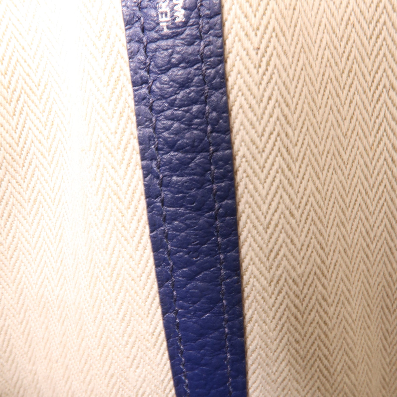 HERMES Negonda皮革Garden Party TPM銀扣手挽袋Blue Saphir/藍色
