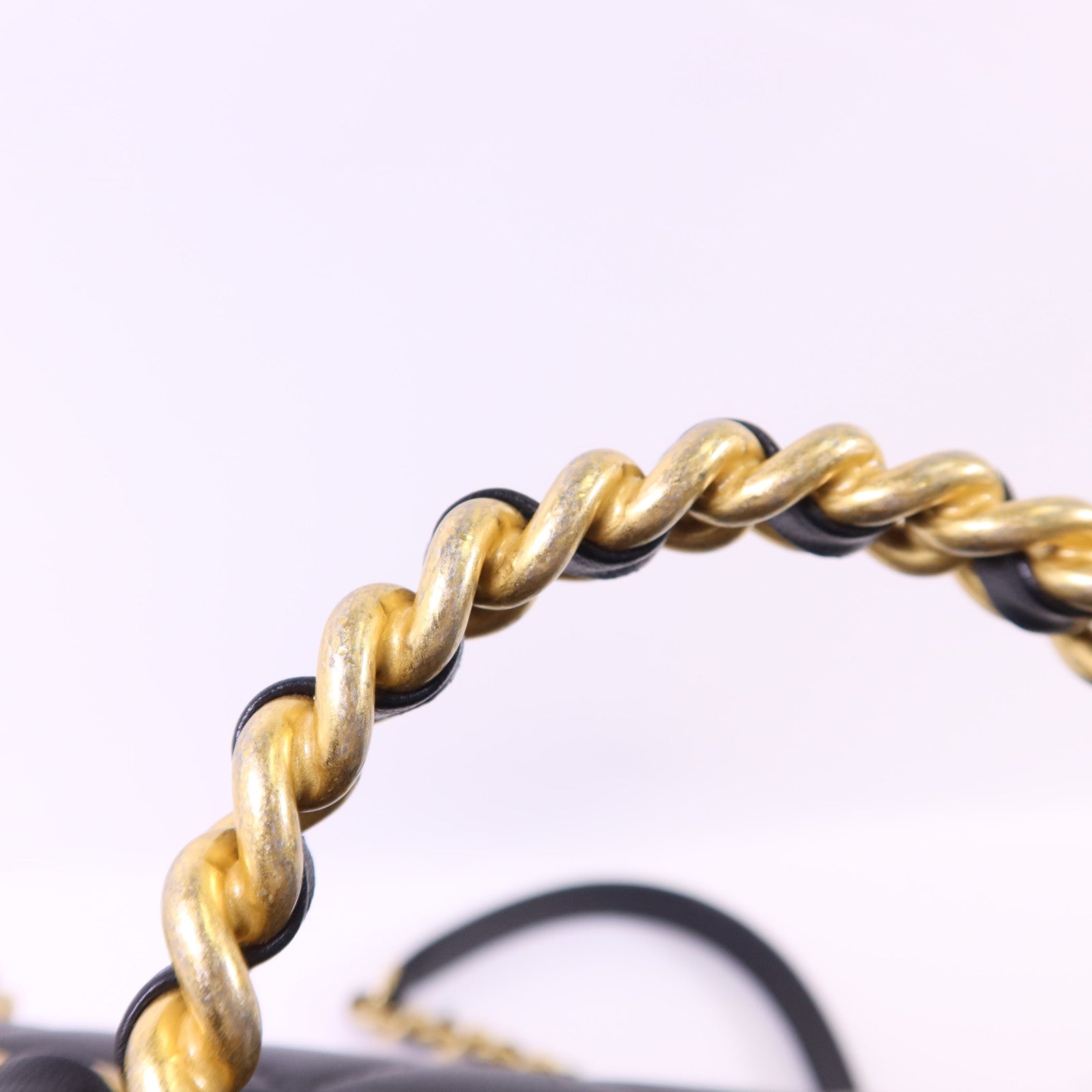 CHANEL 牛皮皮革CC Bubble Top Handle Vanity Case金扣手挽肩背兩用袋