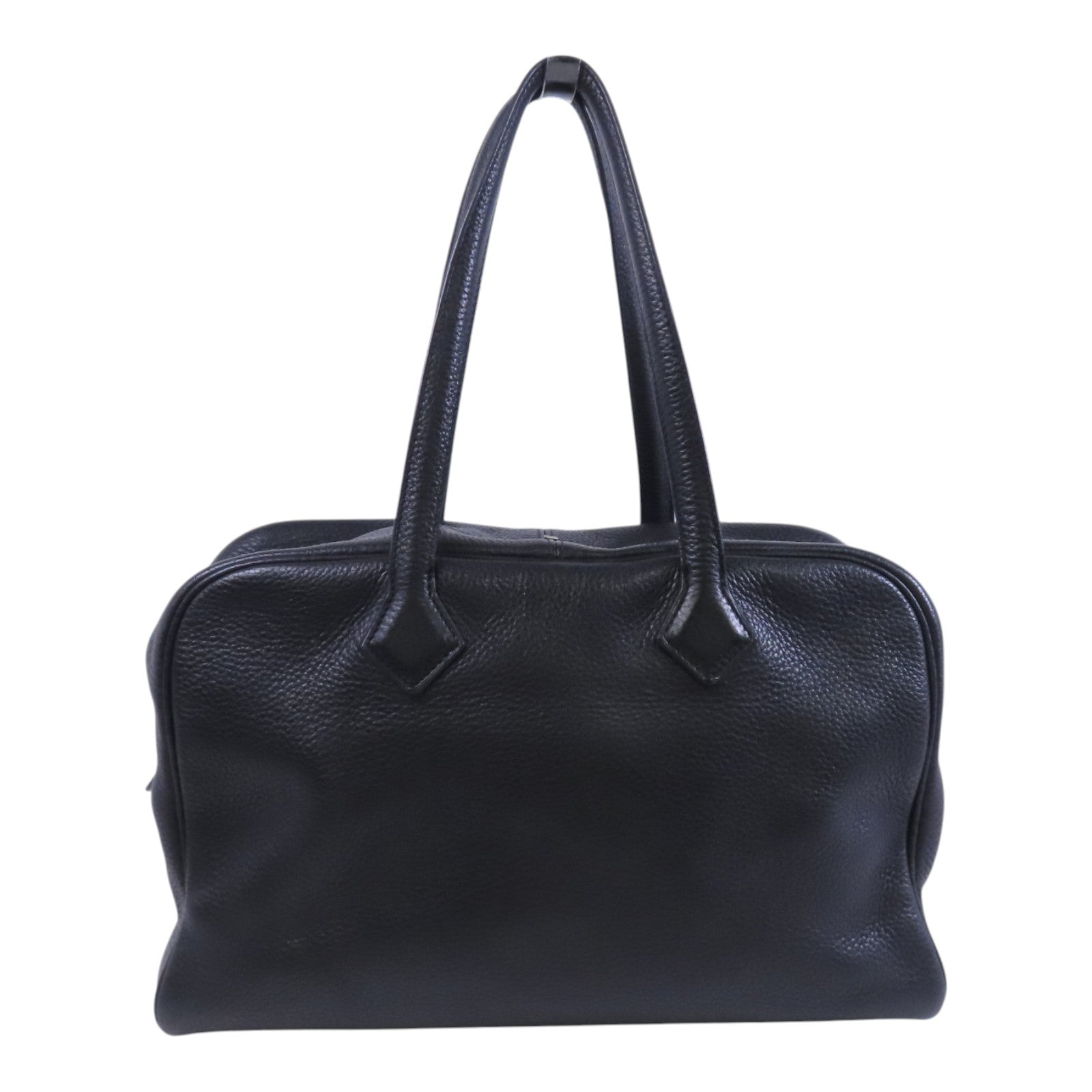 HERMES Clemence皮革Victoria 35銀扣手挽袋
