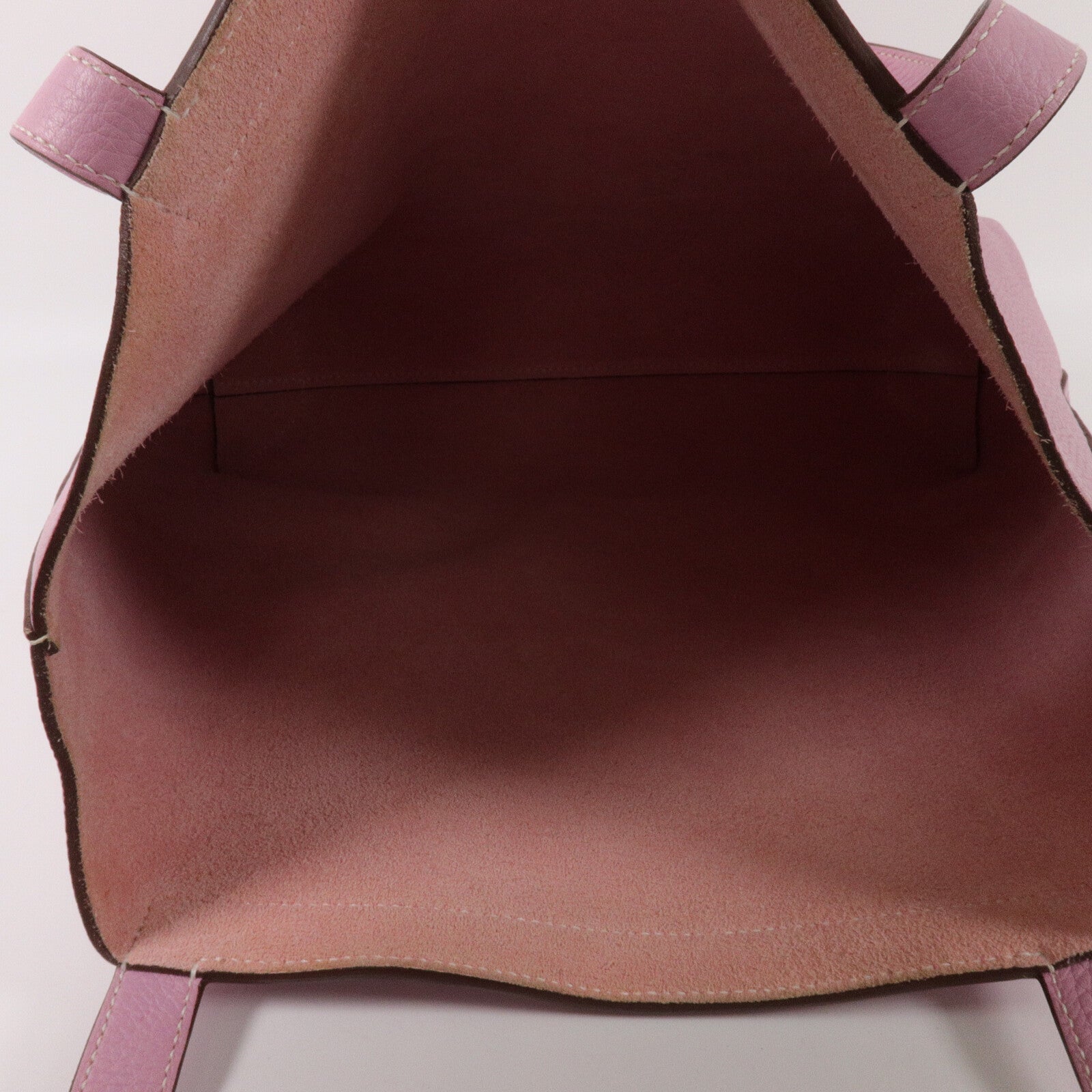 HERMES Clemence皮革Cabasellier 31肩背袋Mauve Sylvestre