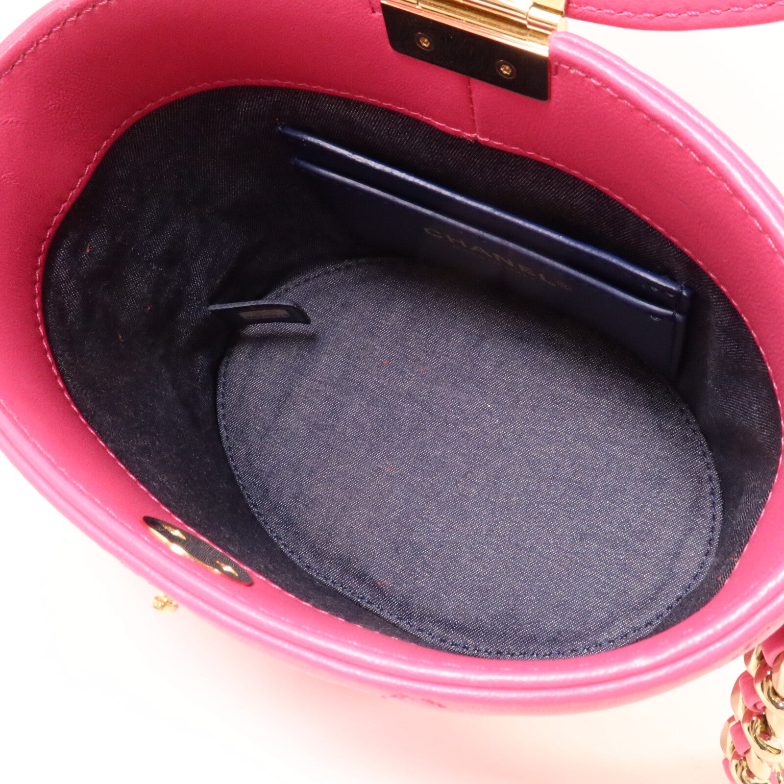 CHANEL 羊皮皮革Vanity Case鏈帶肩背袋