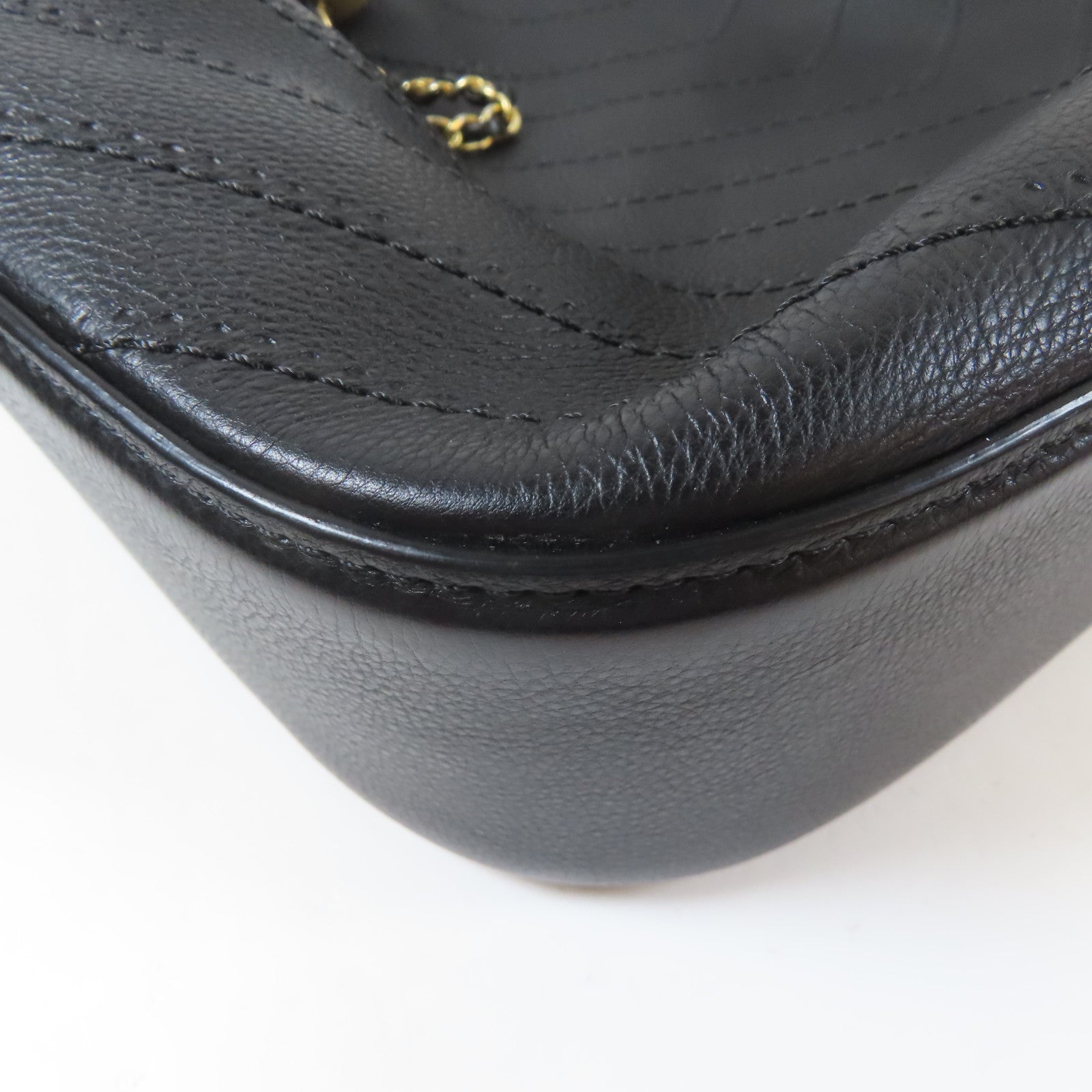 CHANEL 【激減優惠】菱格牛皮皮革2way Shoulder Bag金扣鏈帶手挽肩背兩用袋黑色