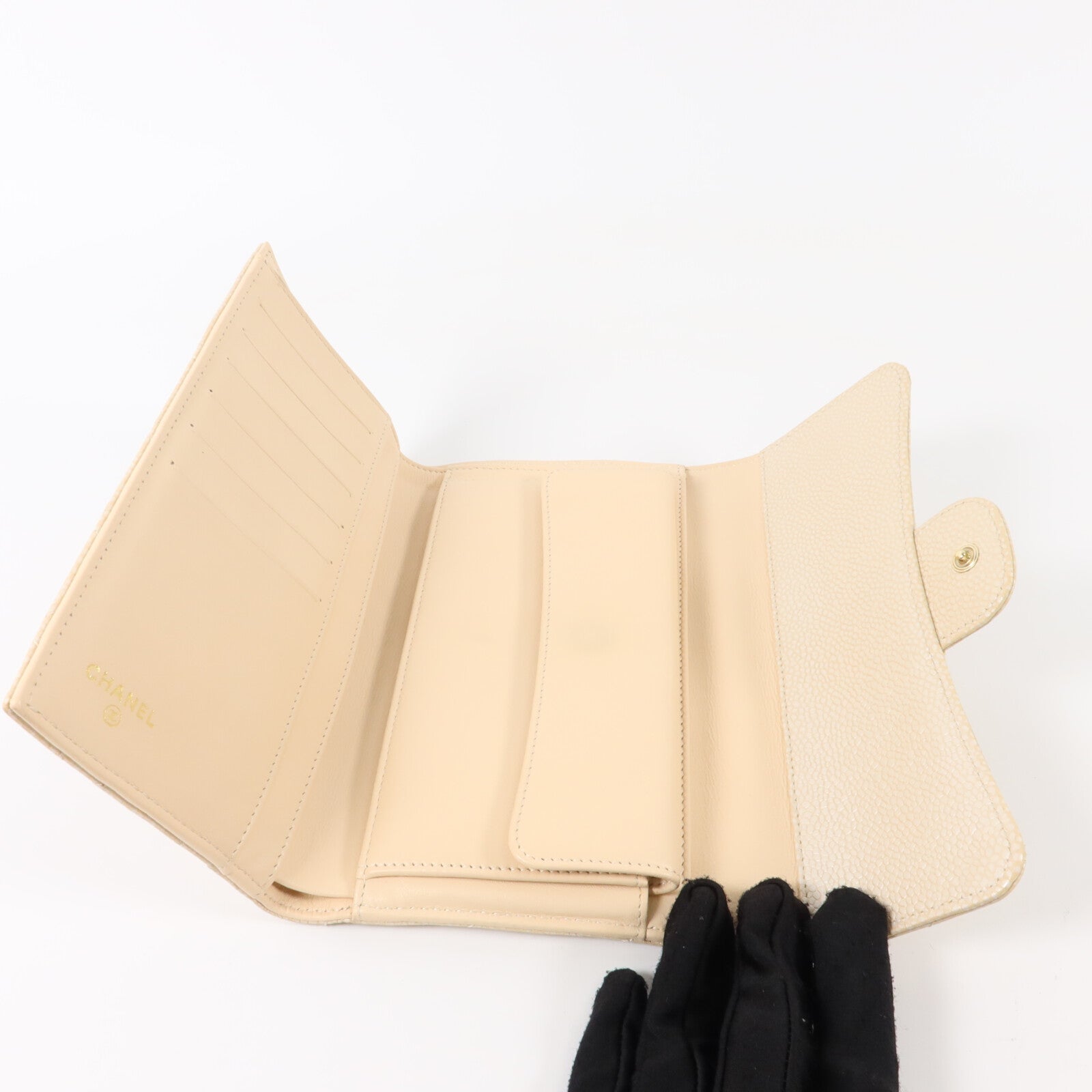 CHANEL 牛皮皮革Trifold Long Wallet長錢包