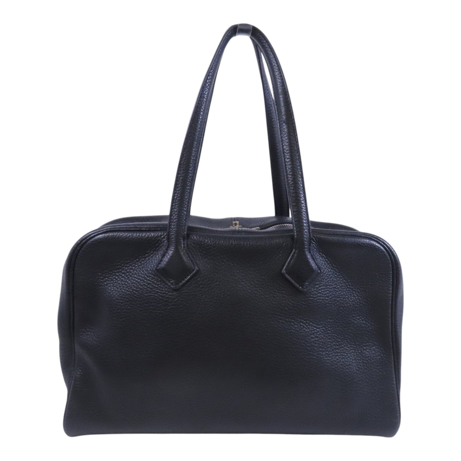 HERMES Clemence皮革Victoria 35銀扣手挽袋