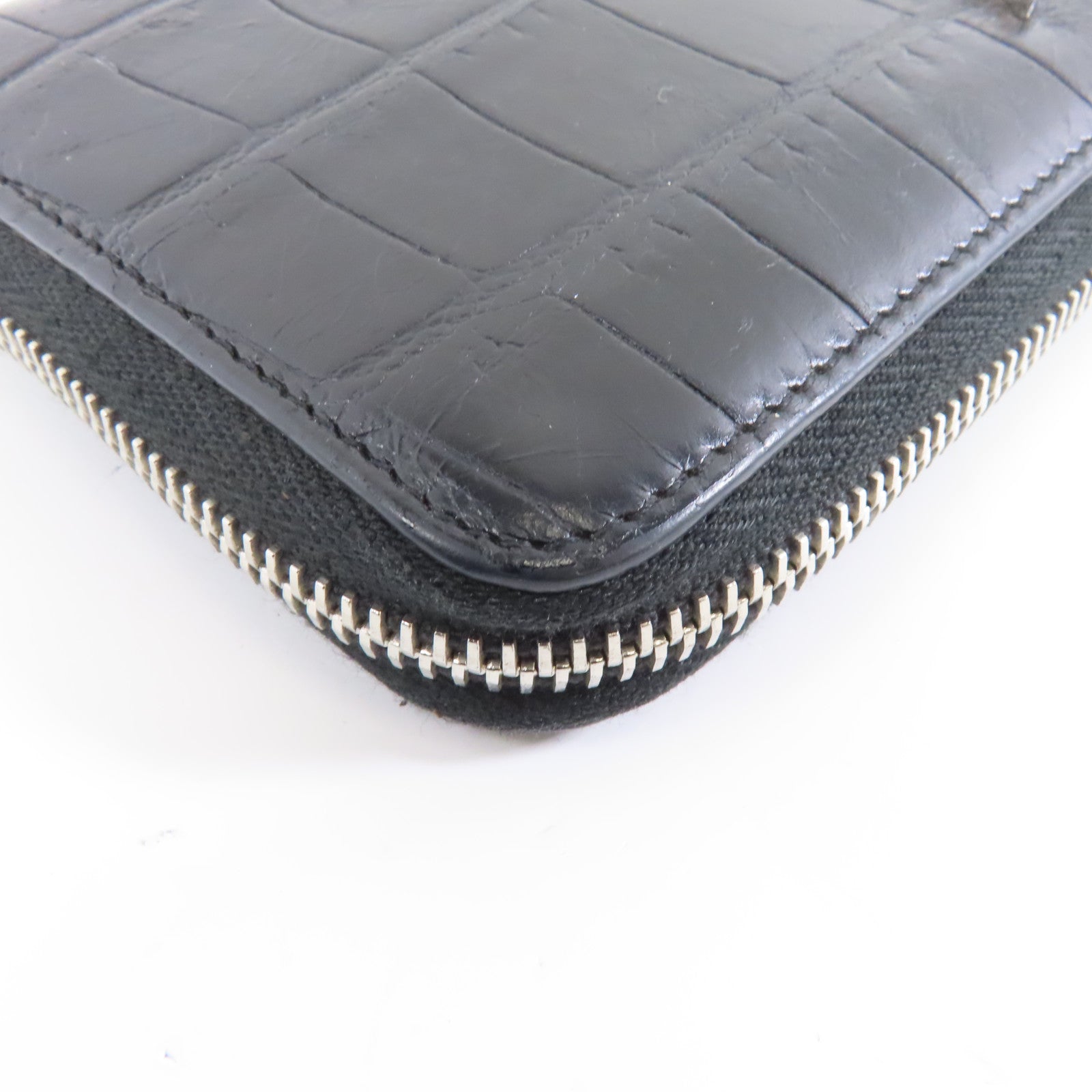 SAINT LAURENT 牛皮皮革Long Wallet銀扣長錢包黑色