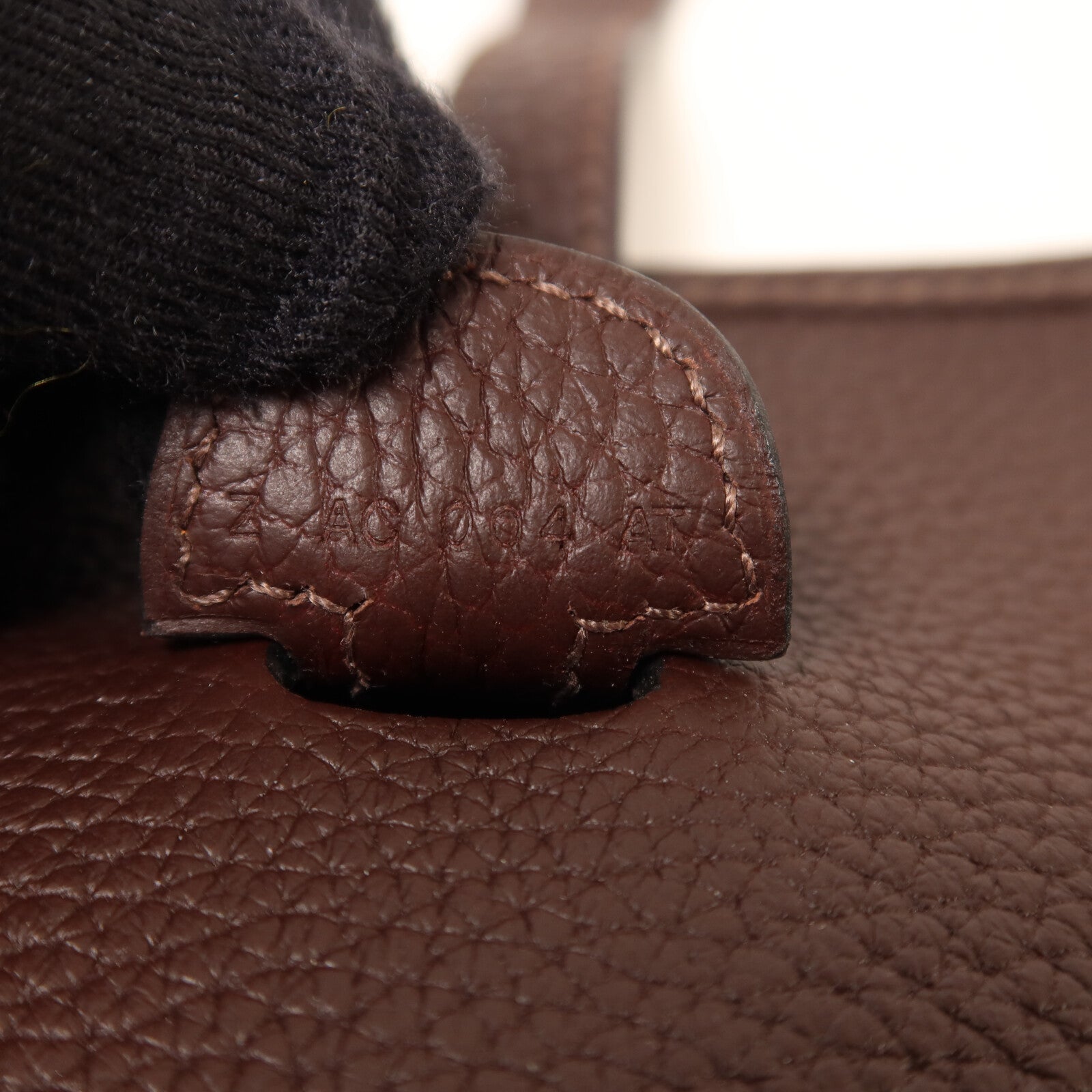 HERMES Clemence皮革Evelyne PM肩背袋Rouge Sellier