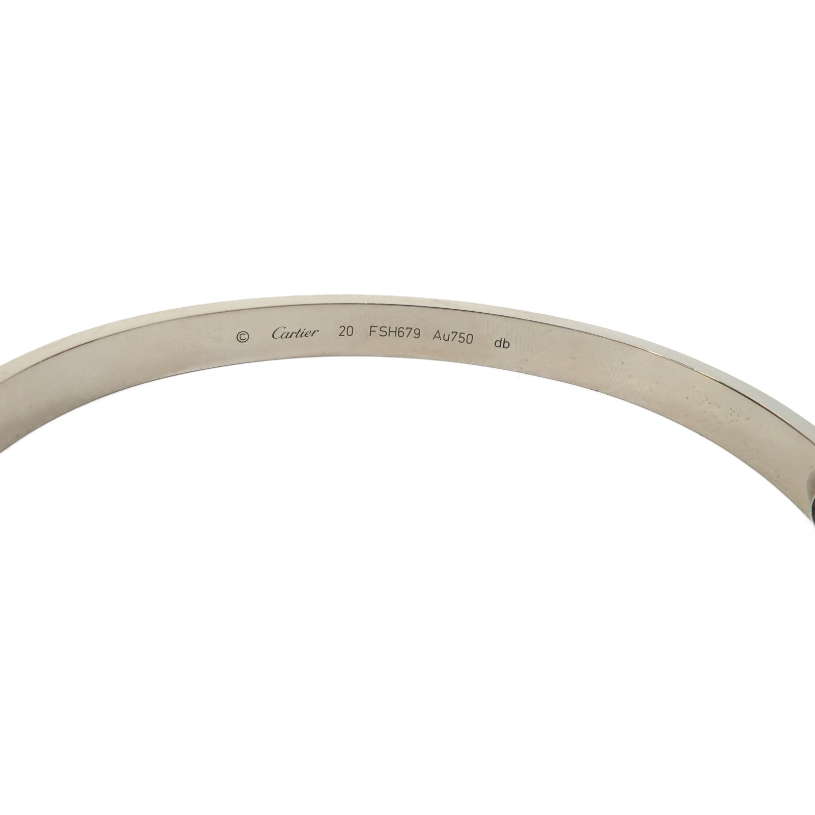 CARTIER 18K白金Love Bracelet手鐲Cartier#20