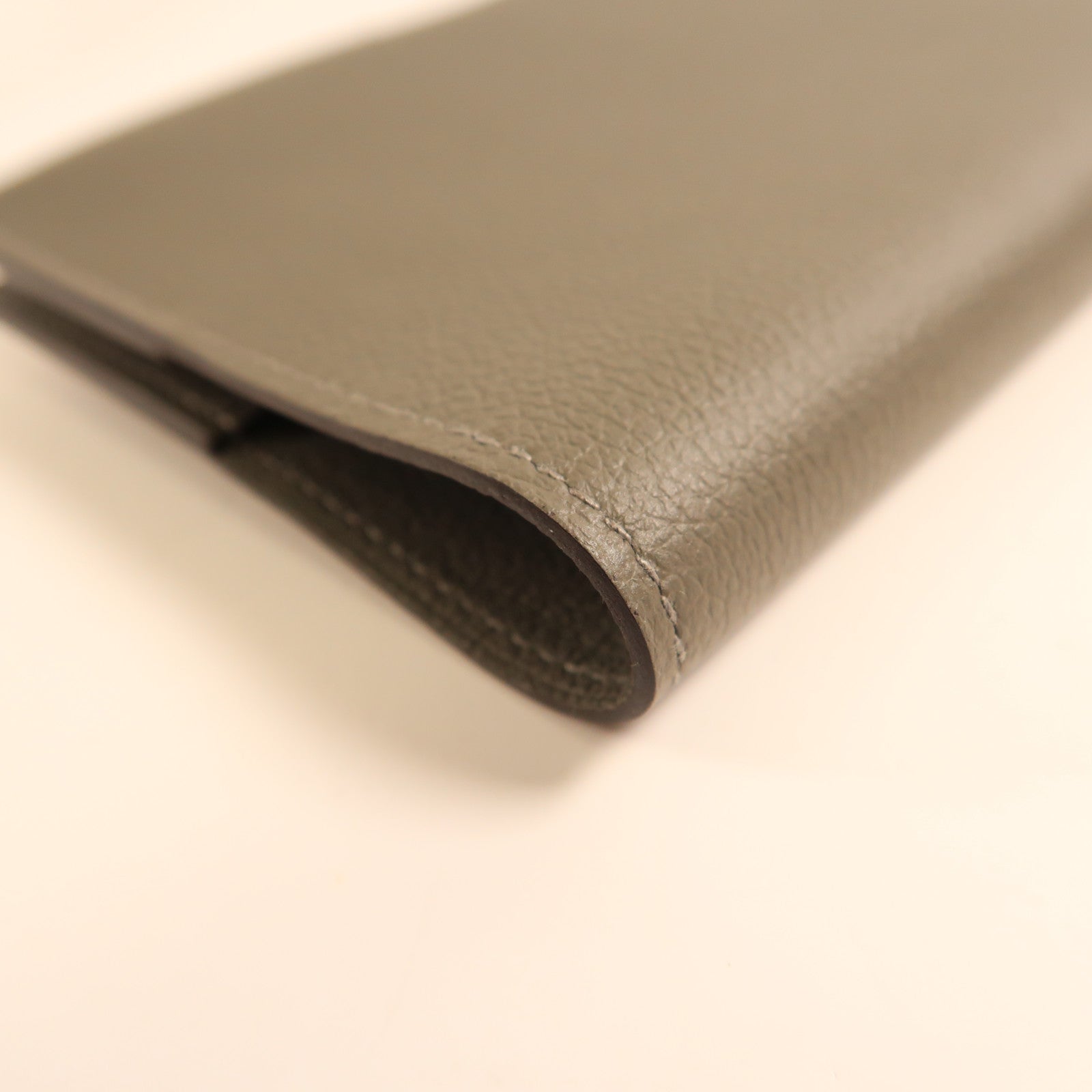 HERMES 【激減優惠】Evercolor皮革R.M.S Passport Holder護照套Gris Meyer