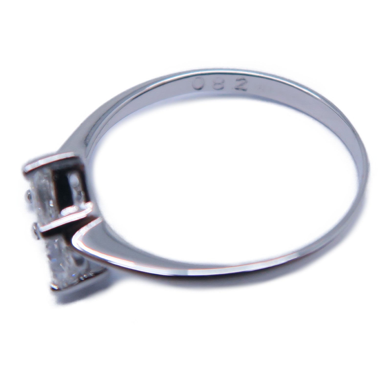 JEWELRY 【激減優惠】18K白金Heart Ring 0.82ct鑽石戒指US#5.5