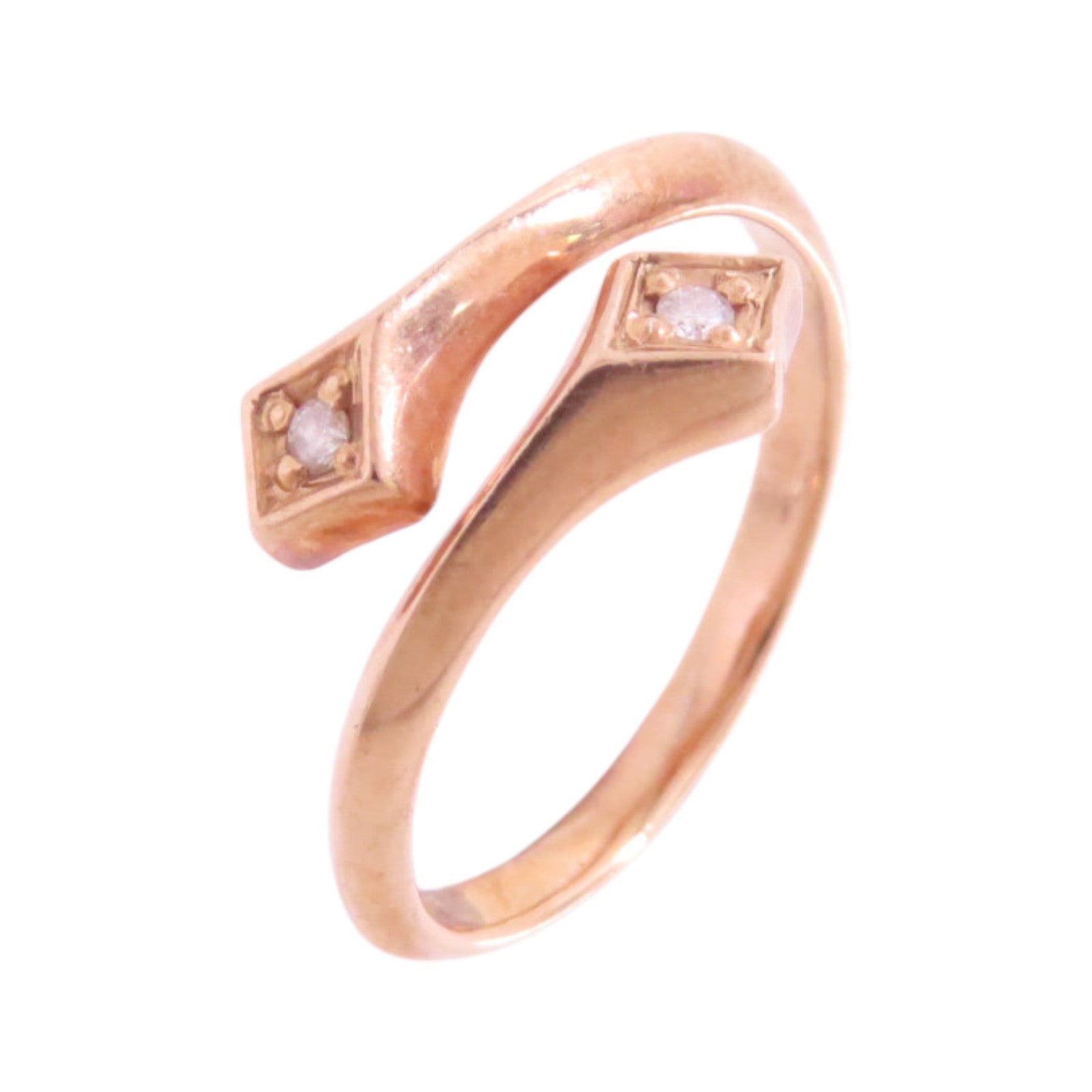 JEWELRY 【激減優惠】10K玫瑰金/鑽石Diamond Ring戒指US#6.5