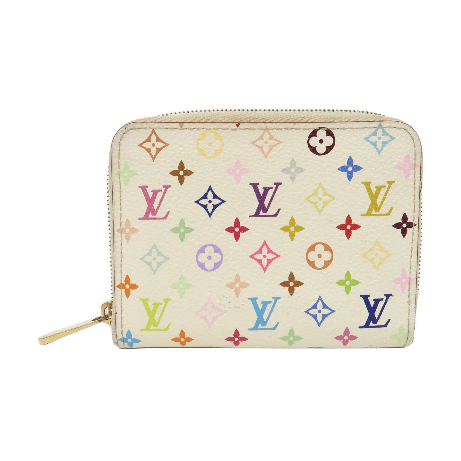 LOUIS VUITTON Monogram Multicolore Coin Case金扣零錢包白色/彩色