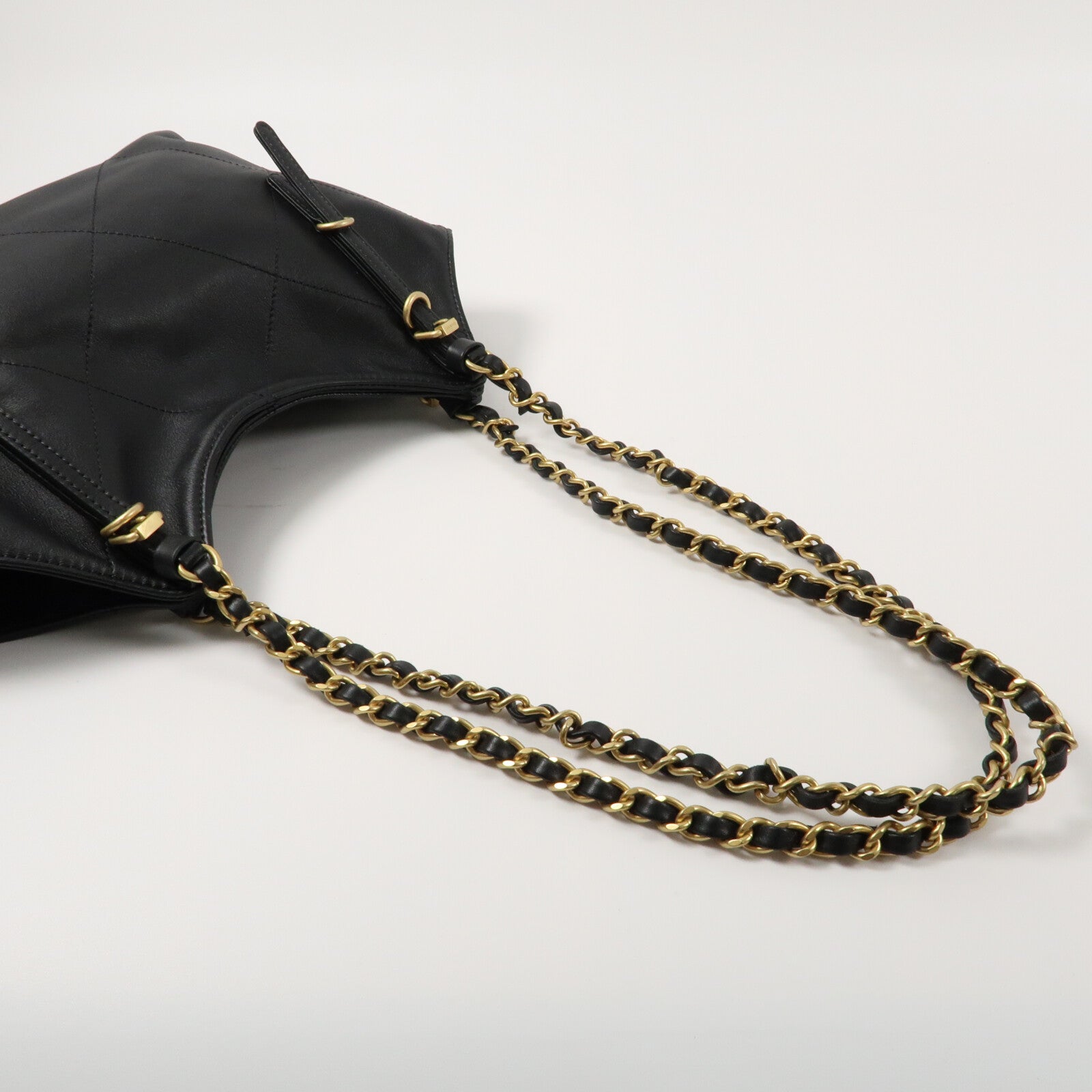 CHANEL 【激減優惠】牛皮皮革Small Chain Tote金扣鏈帶手挽袋