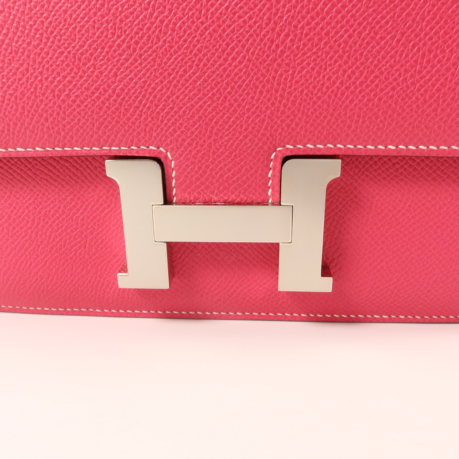 HERMES Epsom皮革Constance Elan肩背袋Rose Tyrien